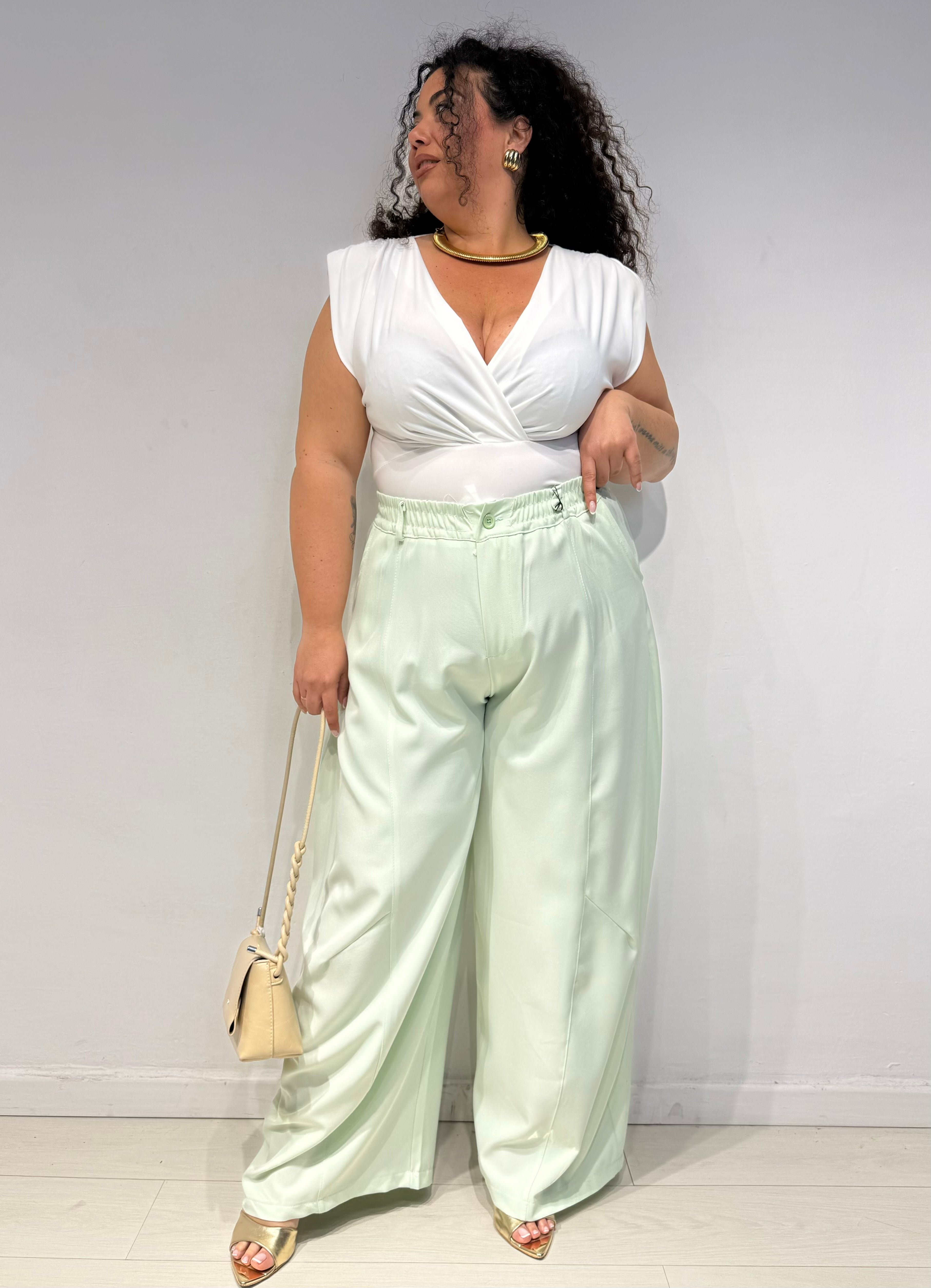 Pantaloni Corinne Menta
