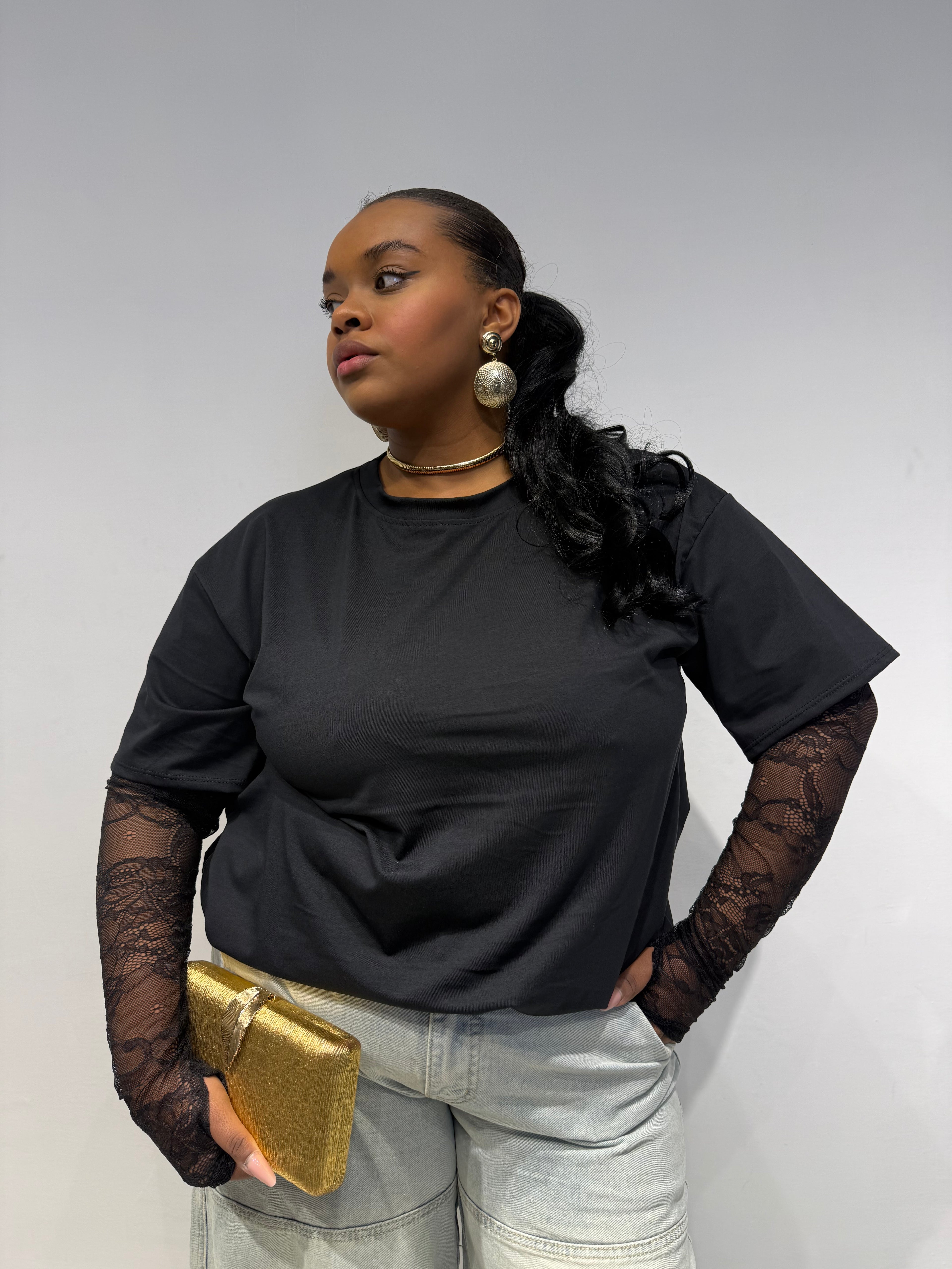 Maglia Macramè Nera