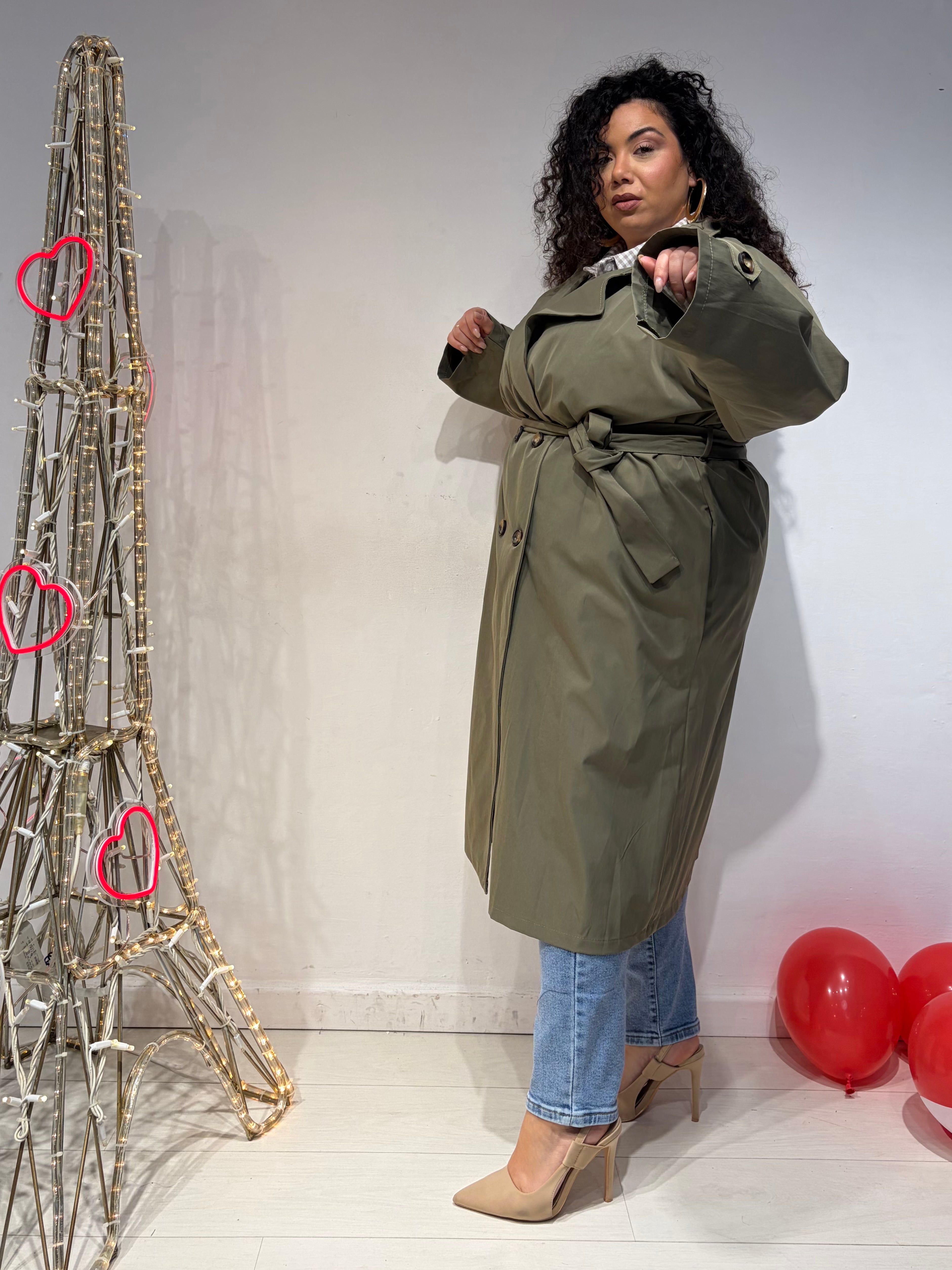 Trench London Verde Militare