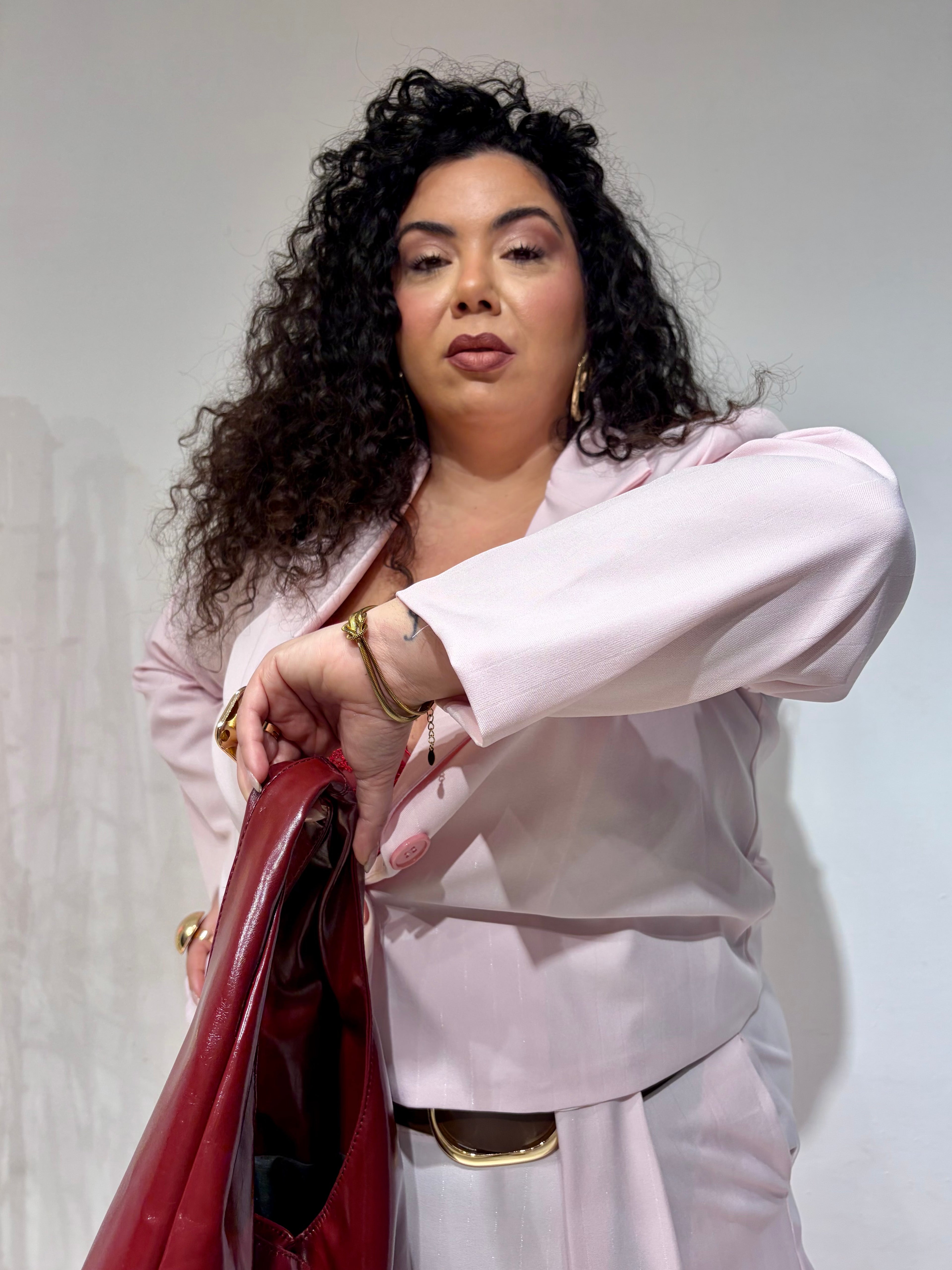 Tailleur Gessato Rosa