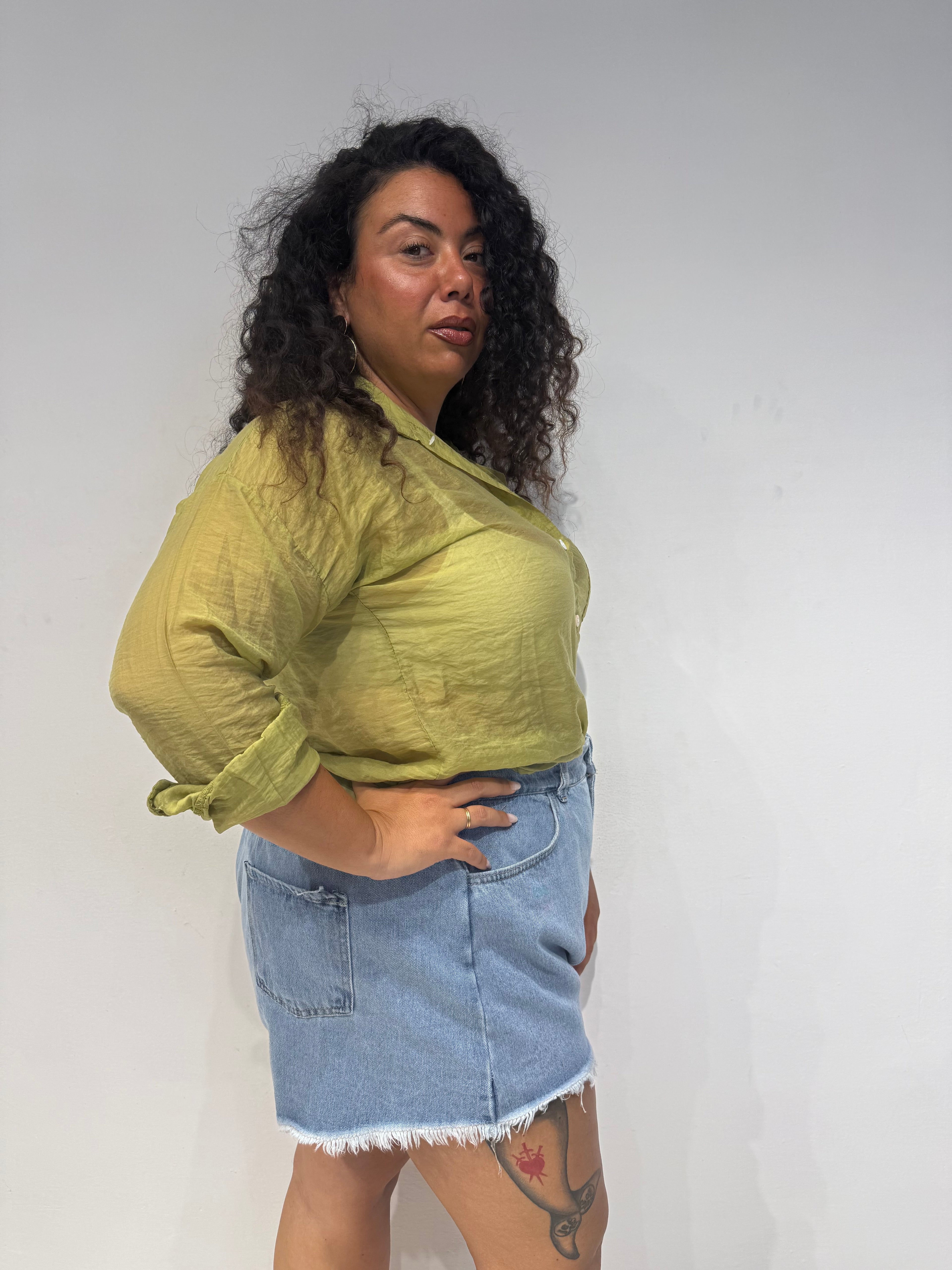 Camicia Velata Verde