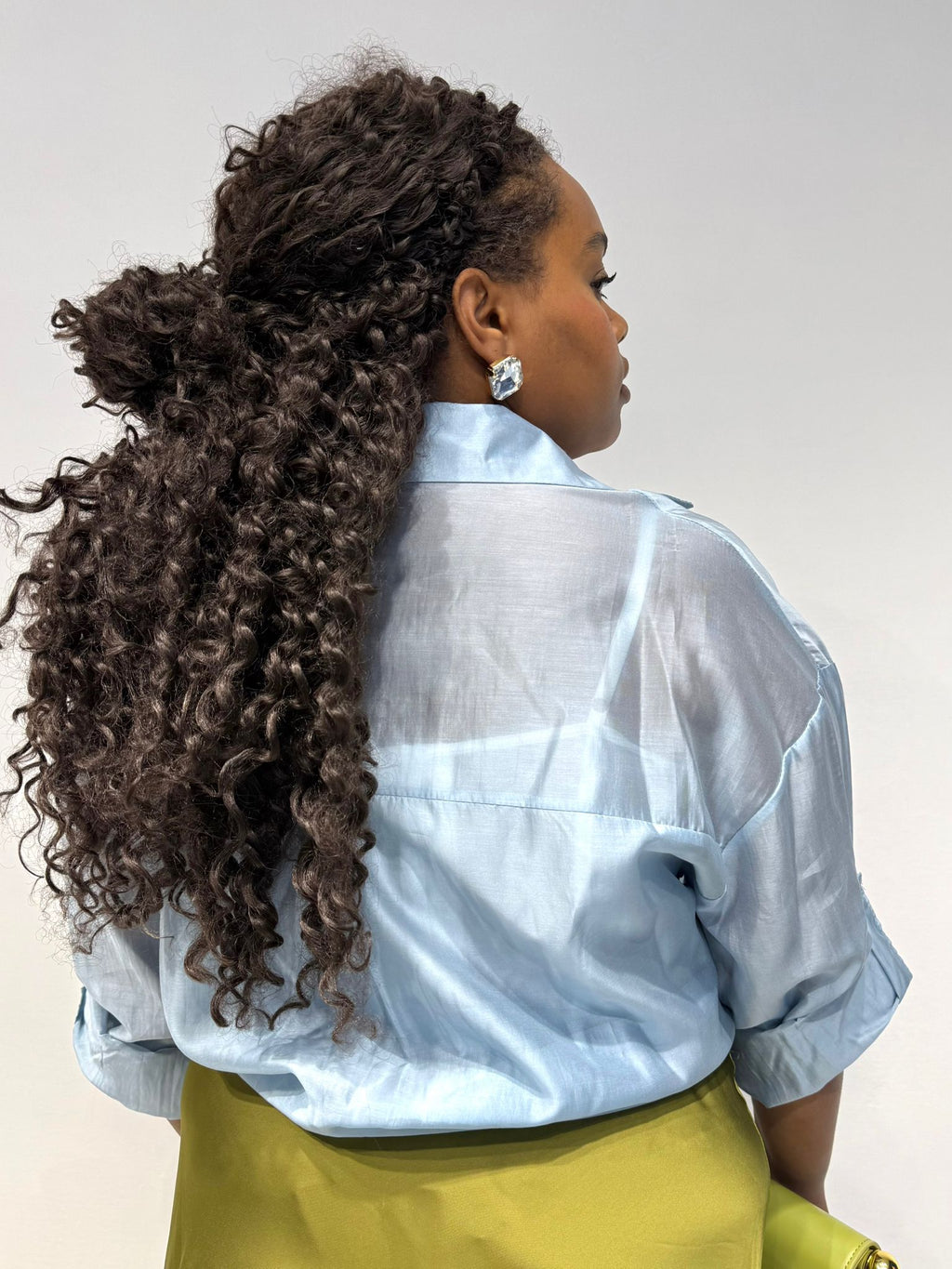 Camicia Semitrasparente Celeste
