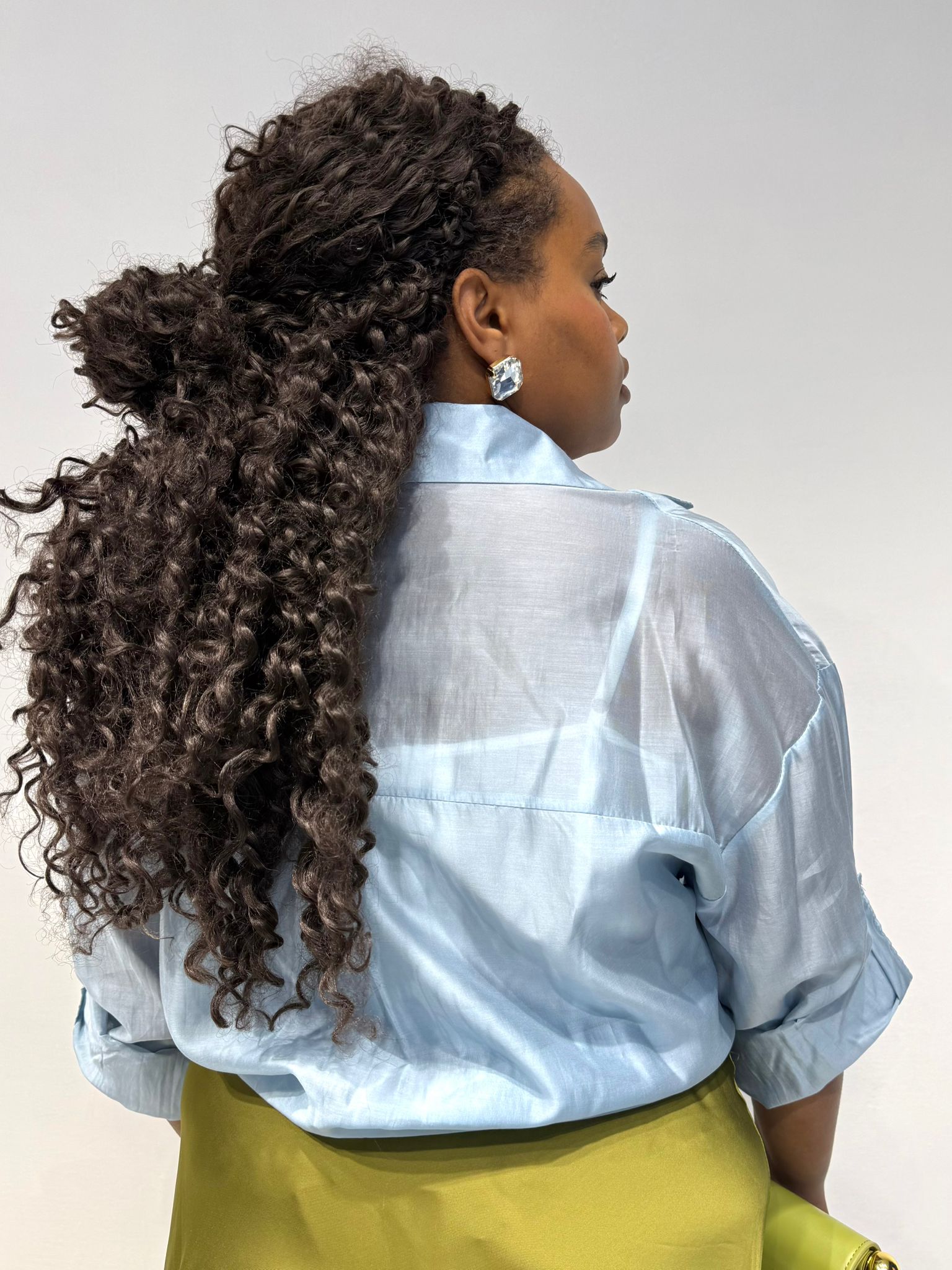 Camicia Semitrasparente Celeste