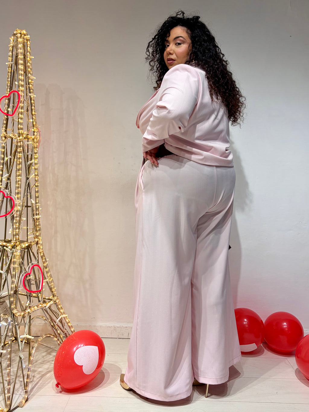 Tailleur Gessato Rosa