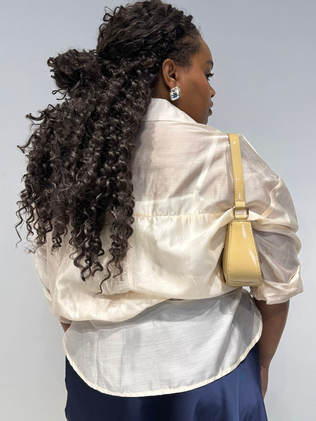 Camicia Semitrasparente Beige