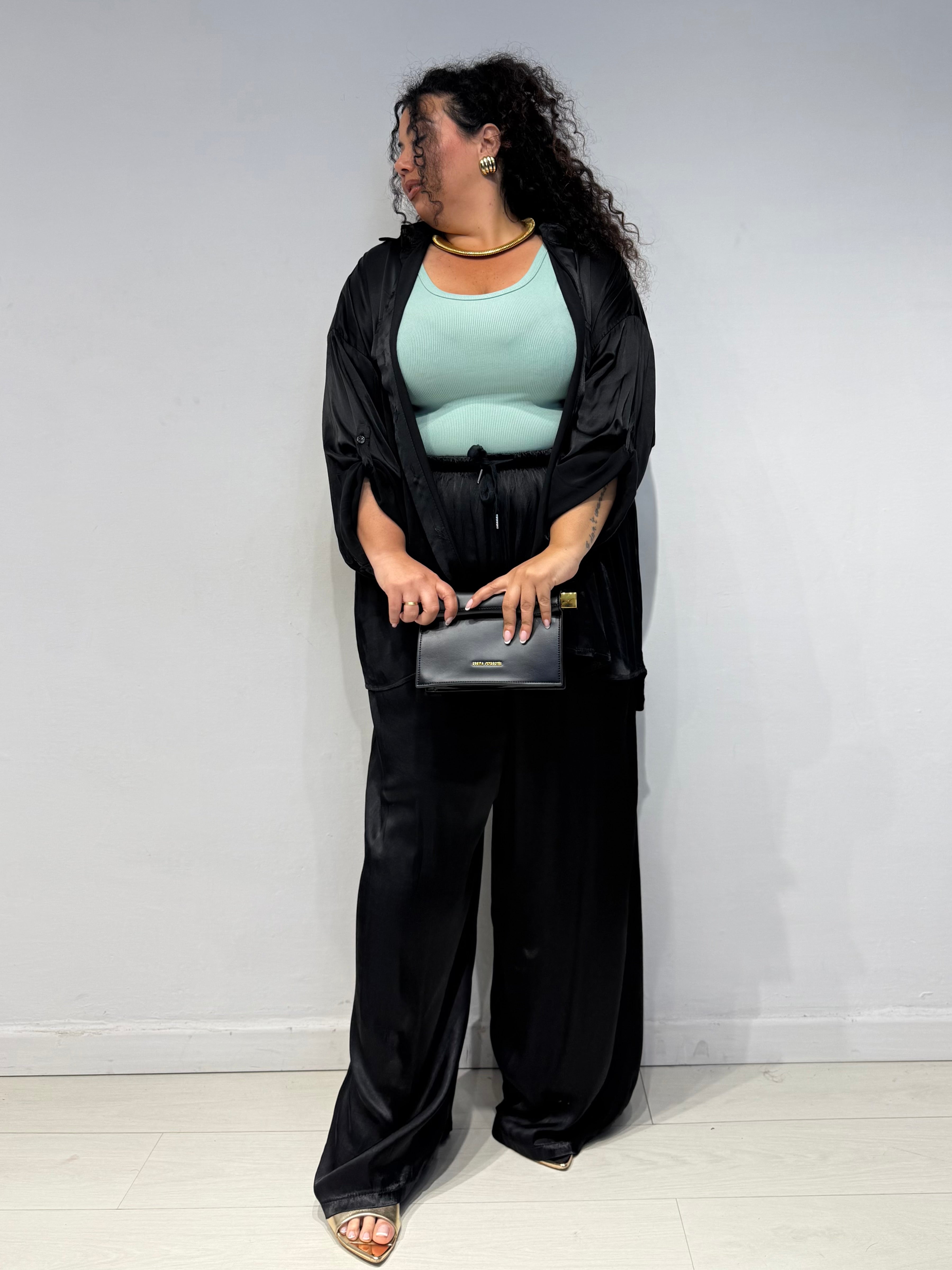 Coordinato Satine Nero