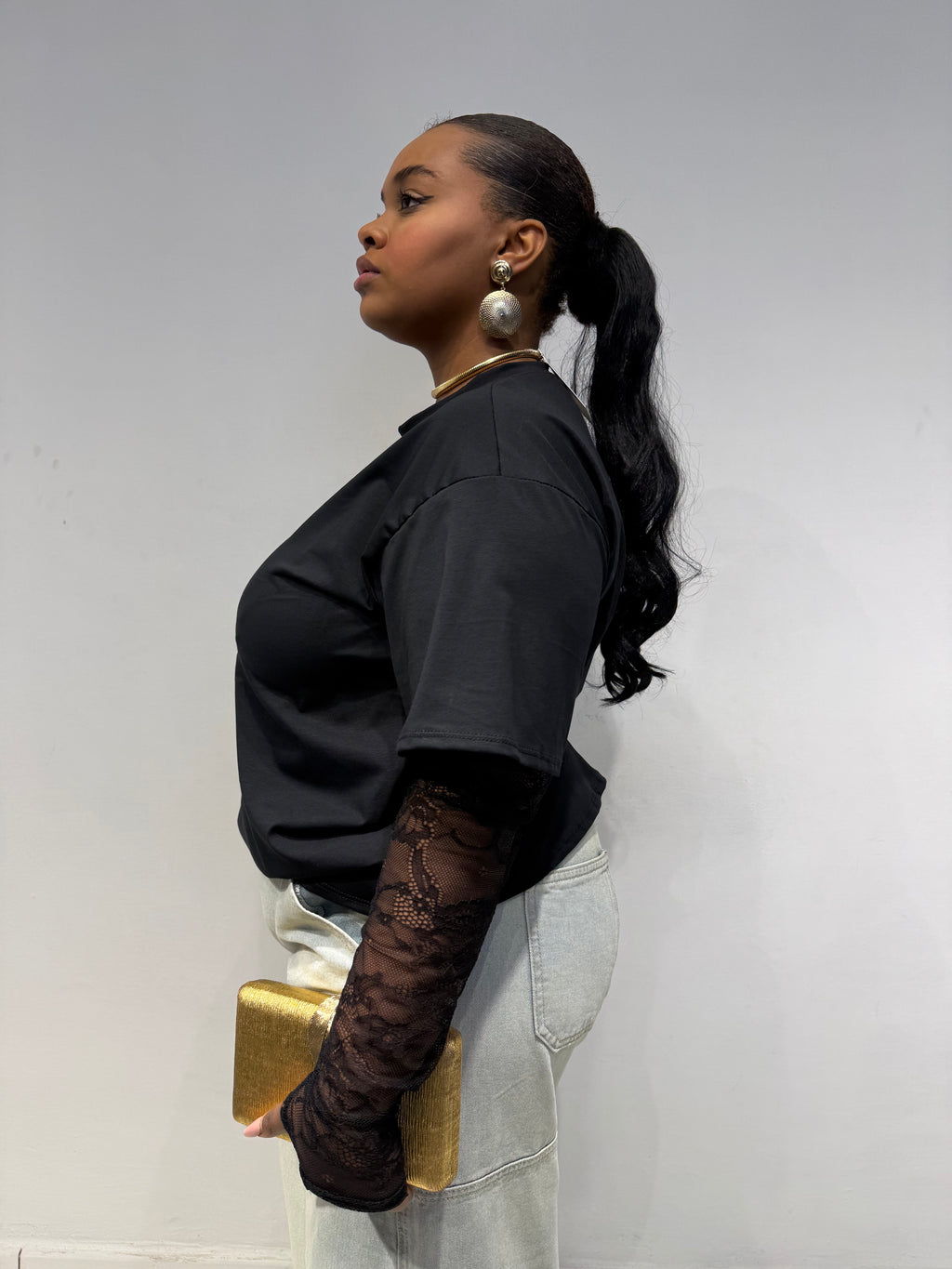 Maglia Macramè Nera