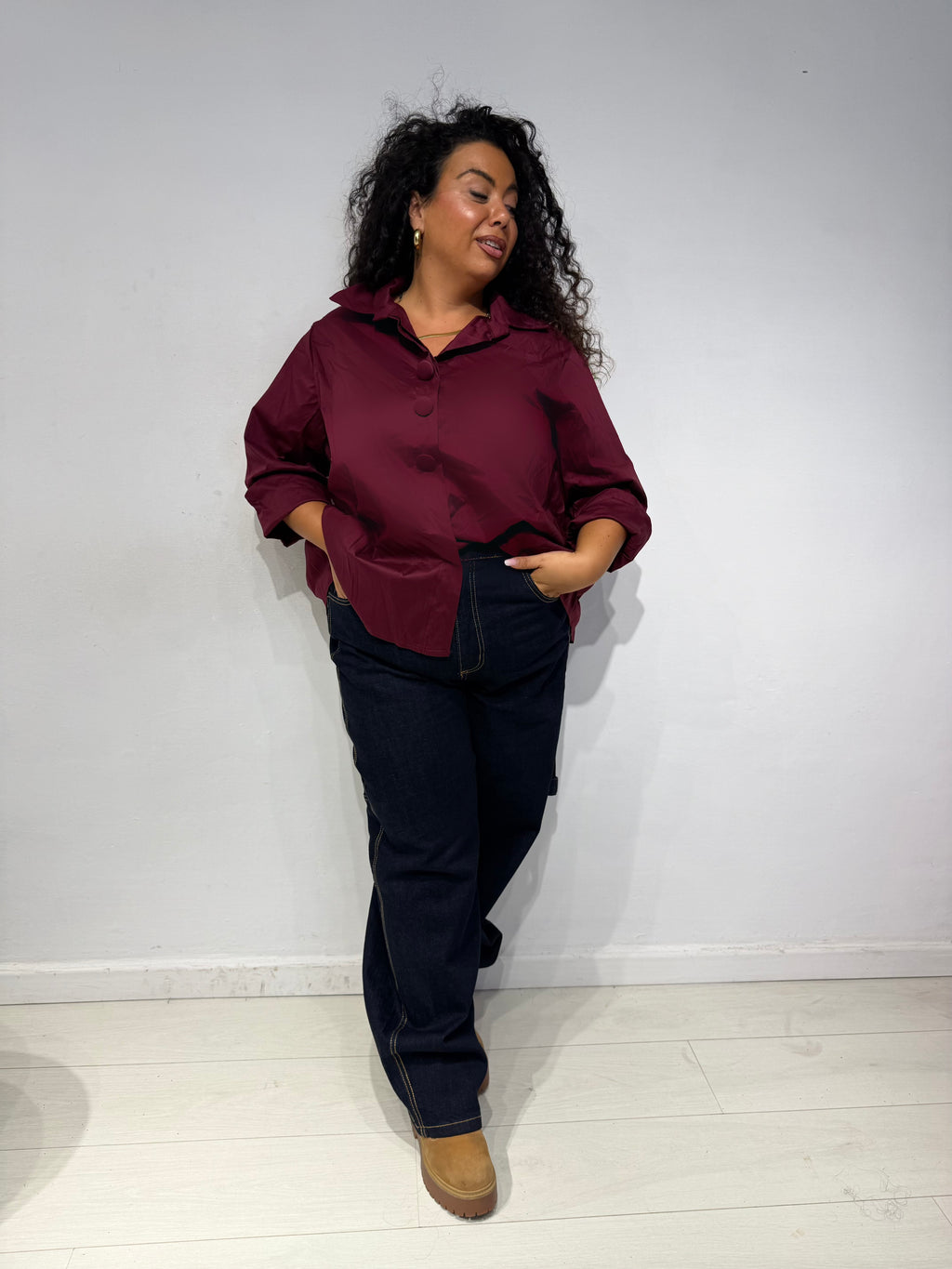 Camicia Buttons Bordeaux