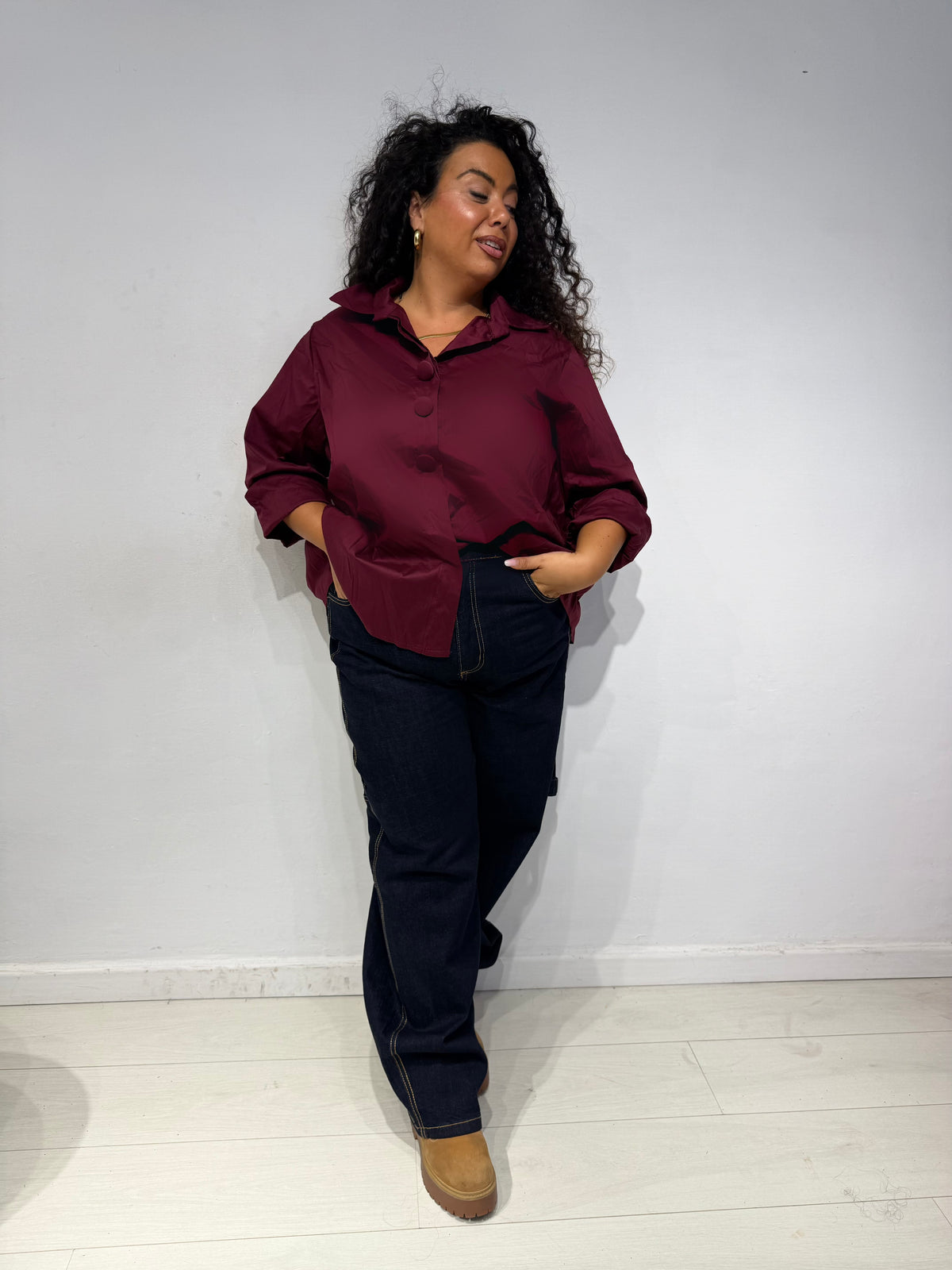 Camicia Buttons Bordeaux