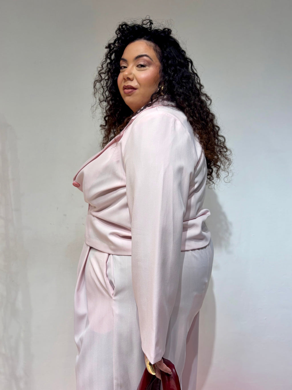 Tailleur Gessato Rosa