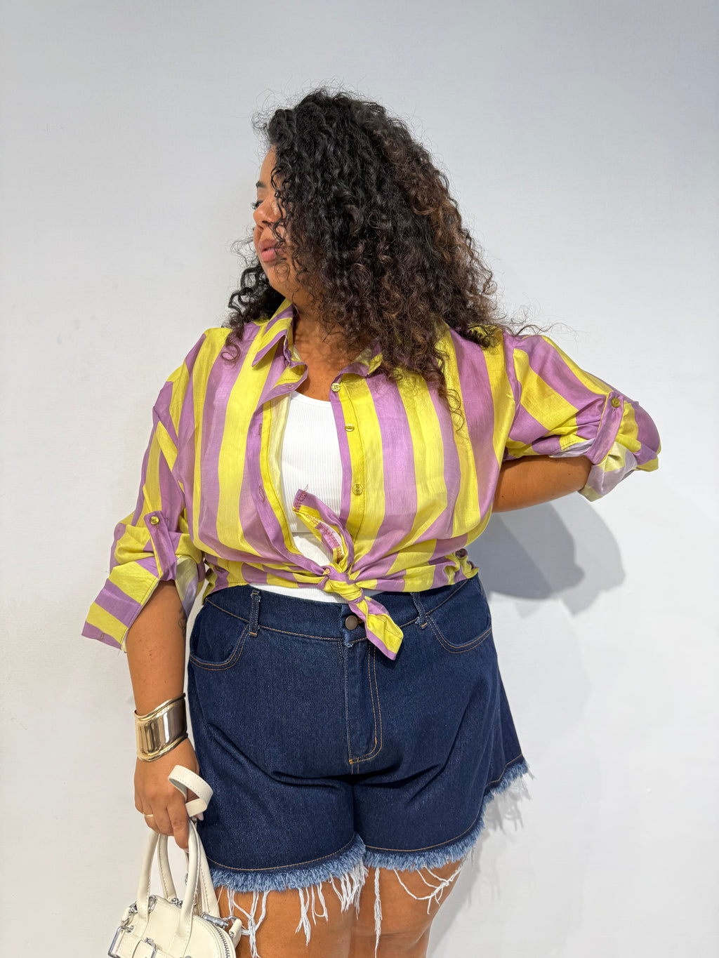 Camicia Righe Lime