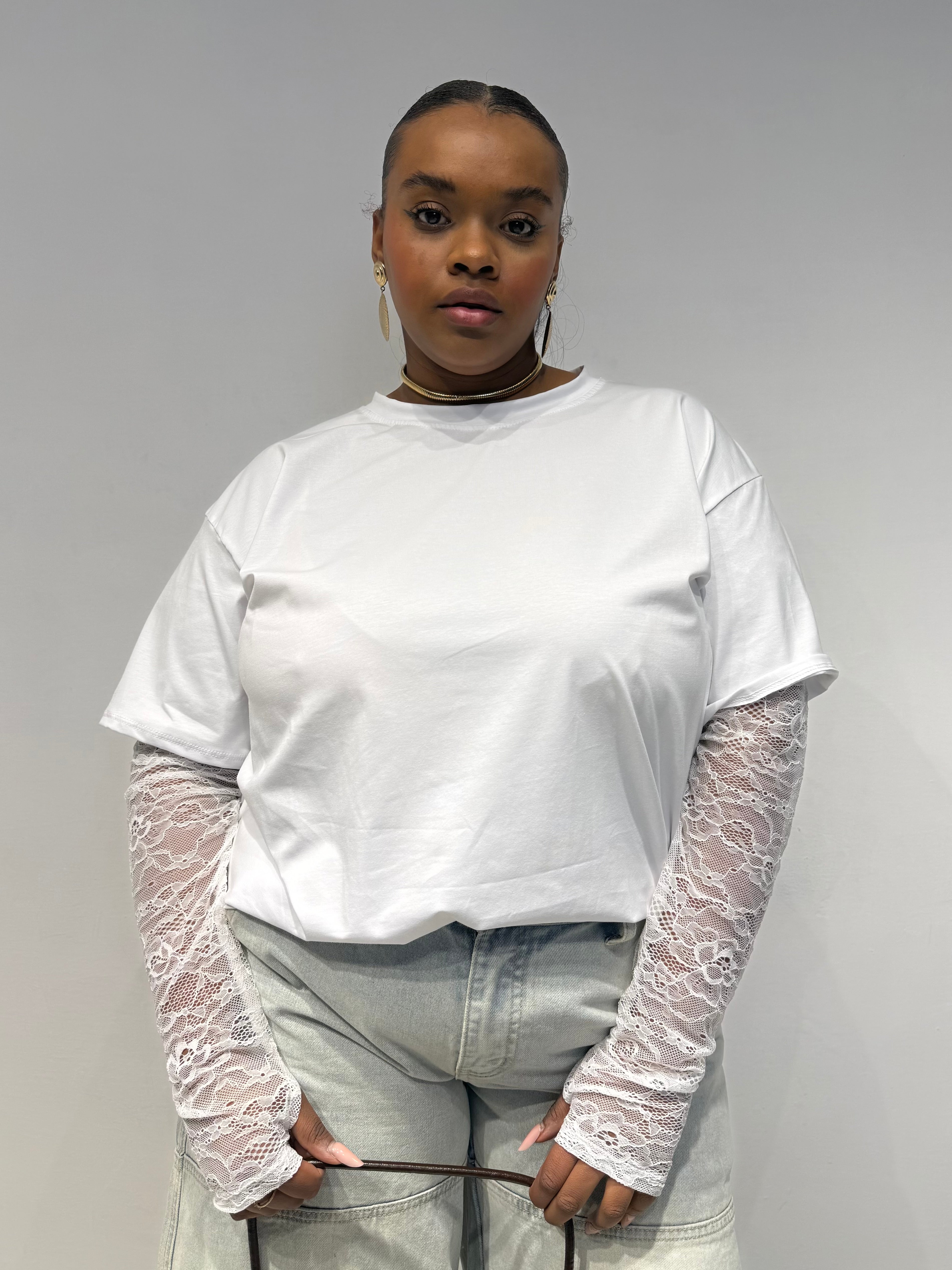 Maglia Macramè Bianca