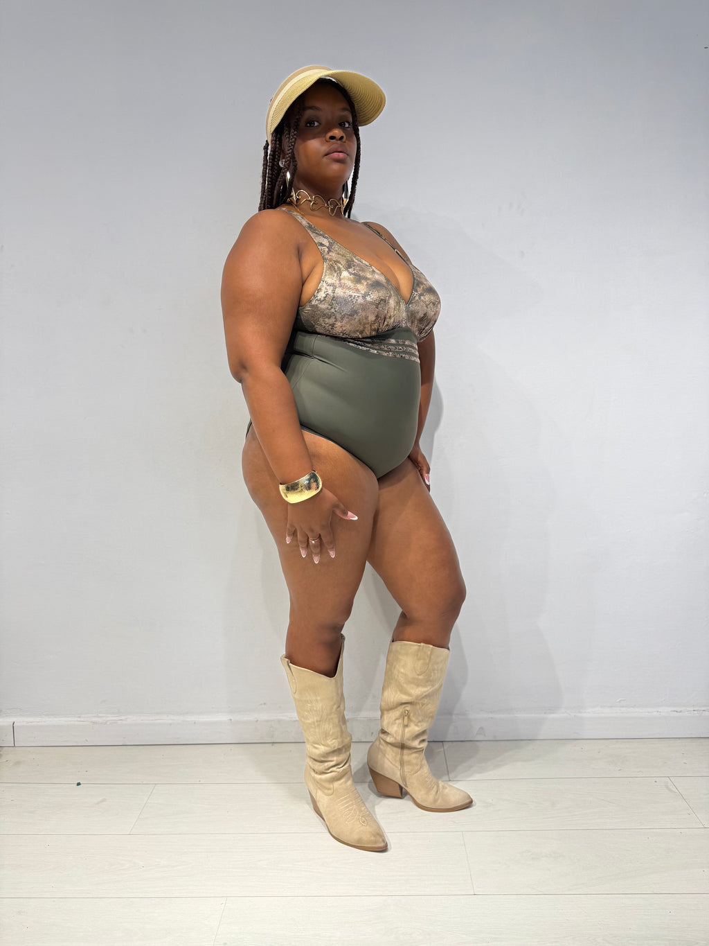 Monokini Piton Verde Militare