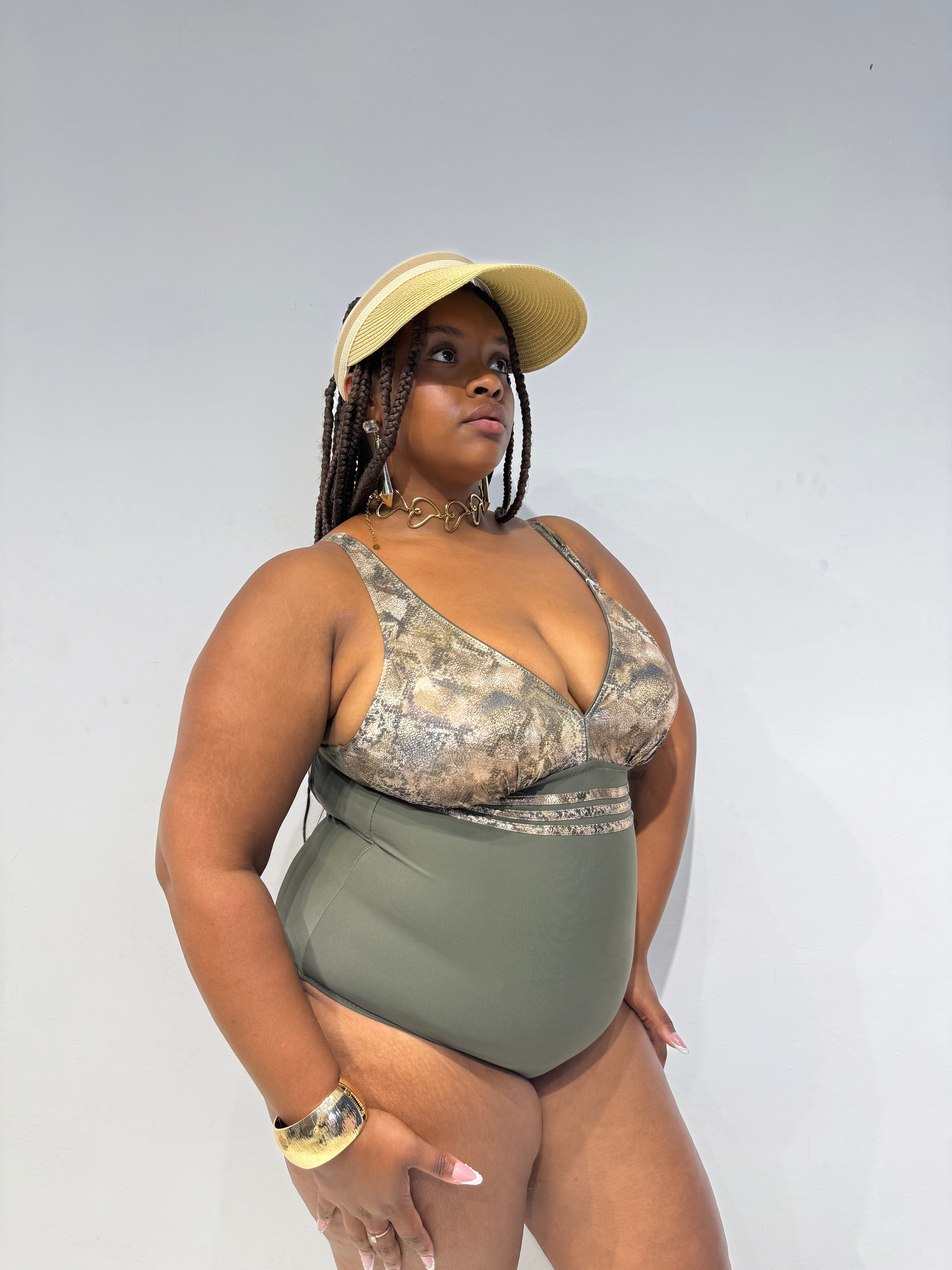 Monokini Piton Verde Militare