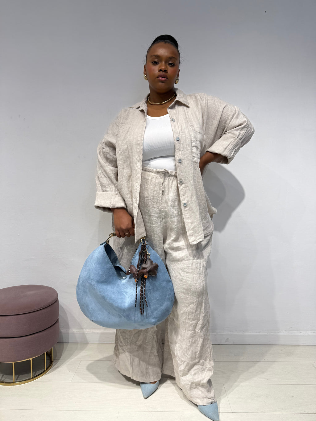 Coordinato 100% Lino Beige