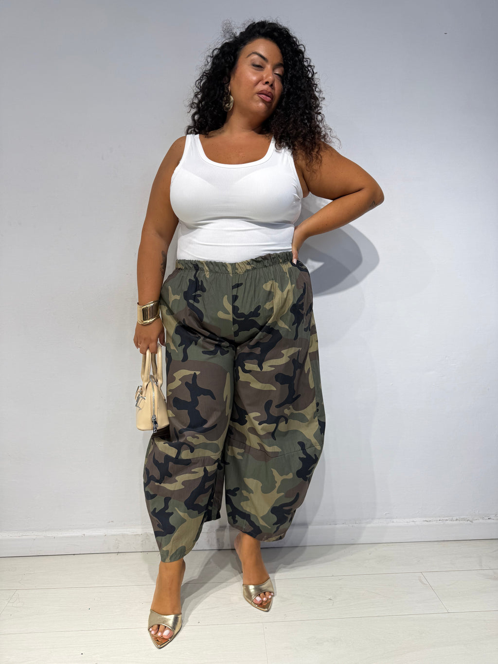 Pantaloni Balloon Camouflage