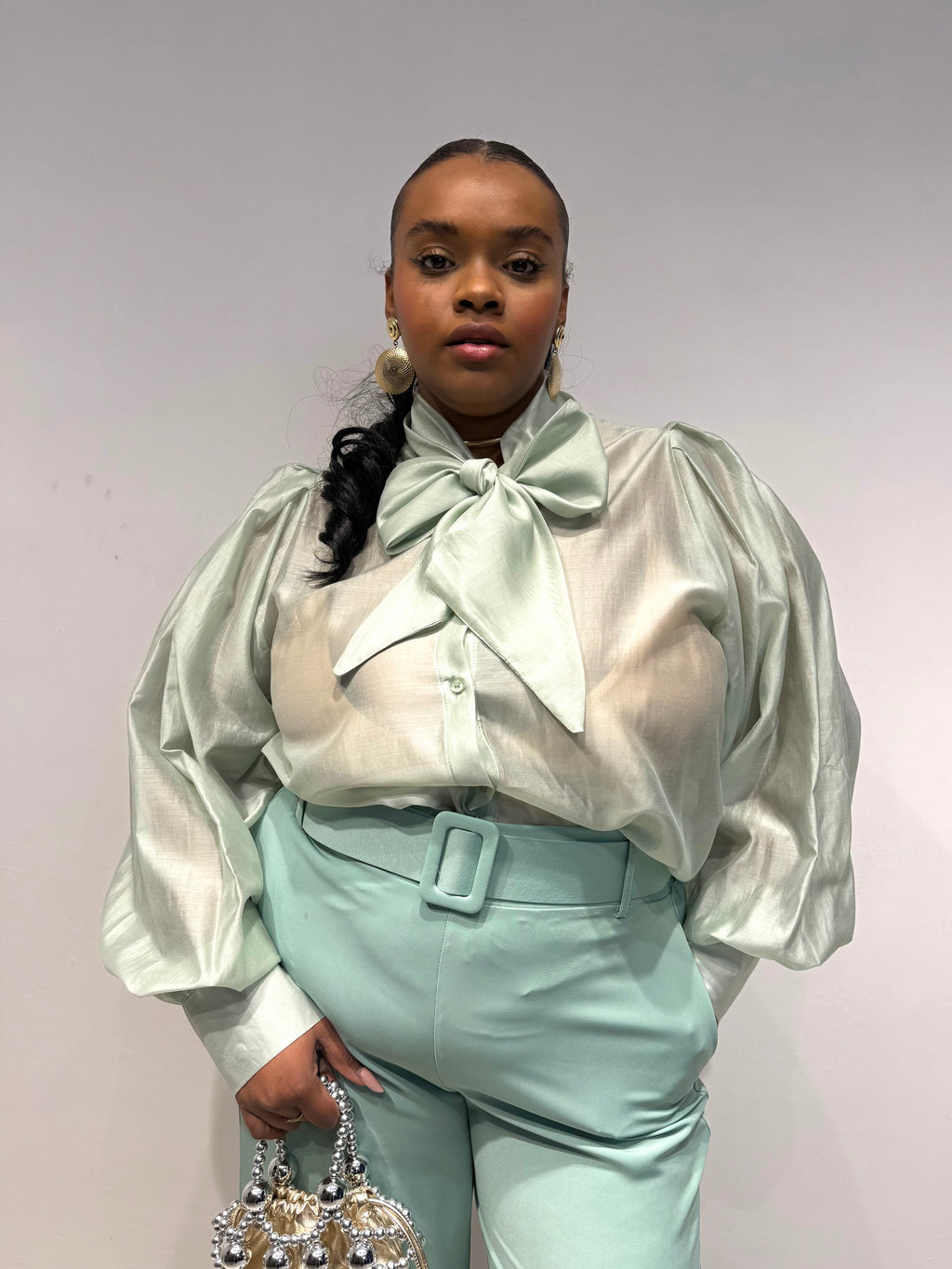 Camicia Flake Verde Salvia