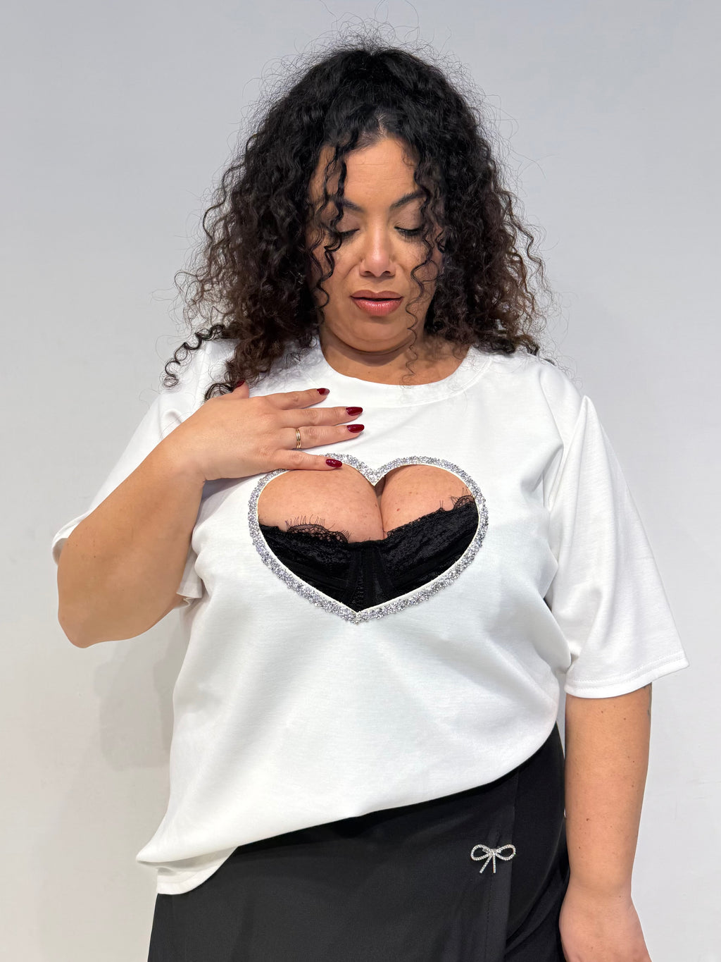 T-Shirt Cuore Bianca