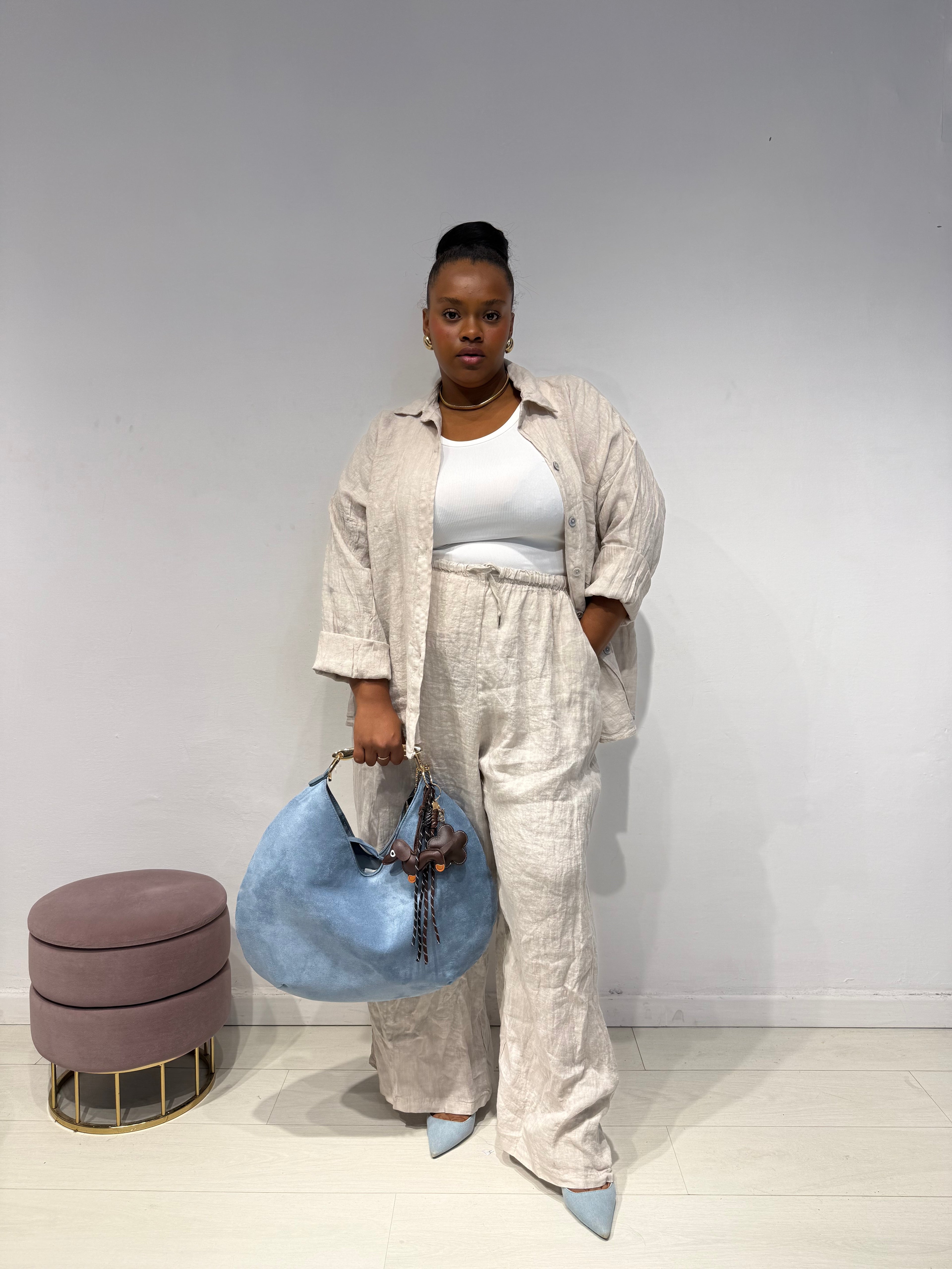 Coordinato 100% Lino Beige