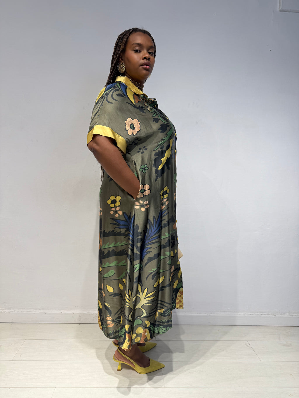 Abito Flower Maxi Verde