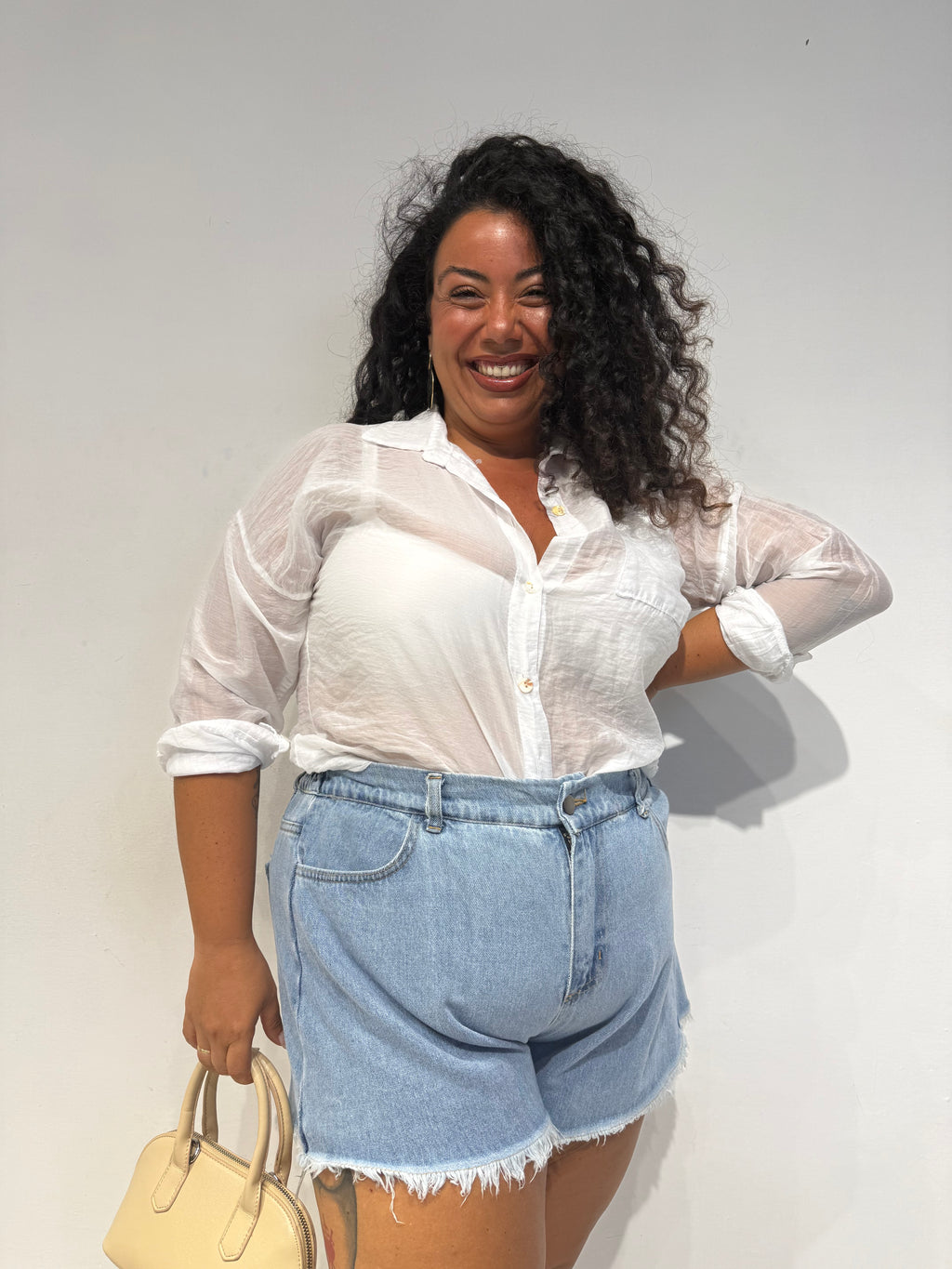 Camicia Velata Bianca