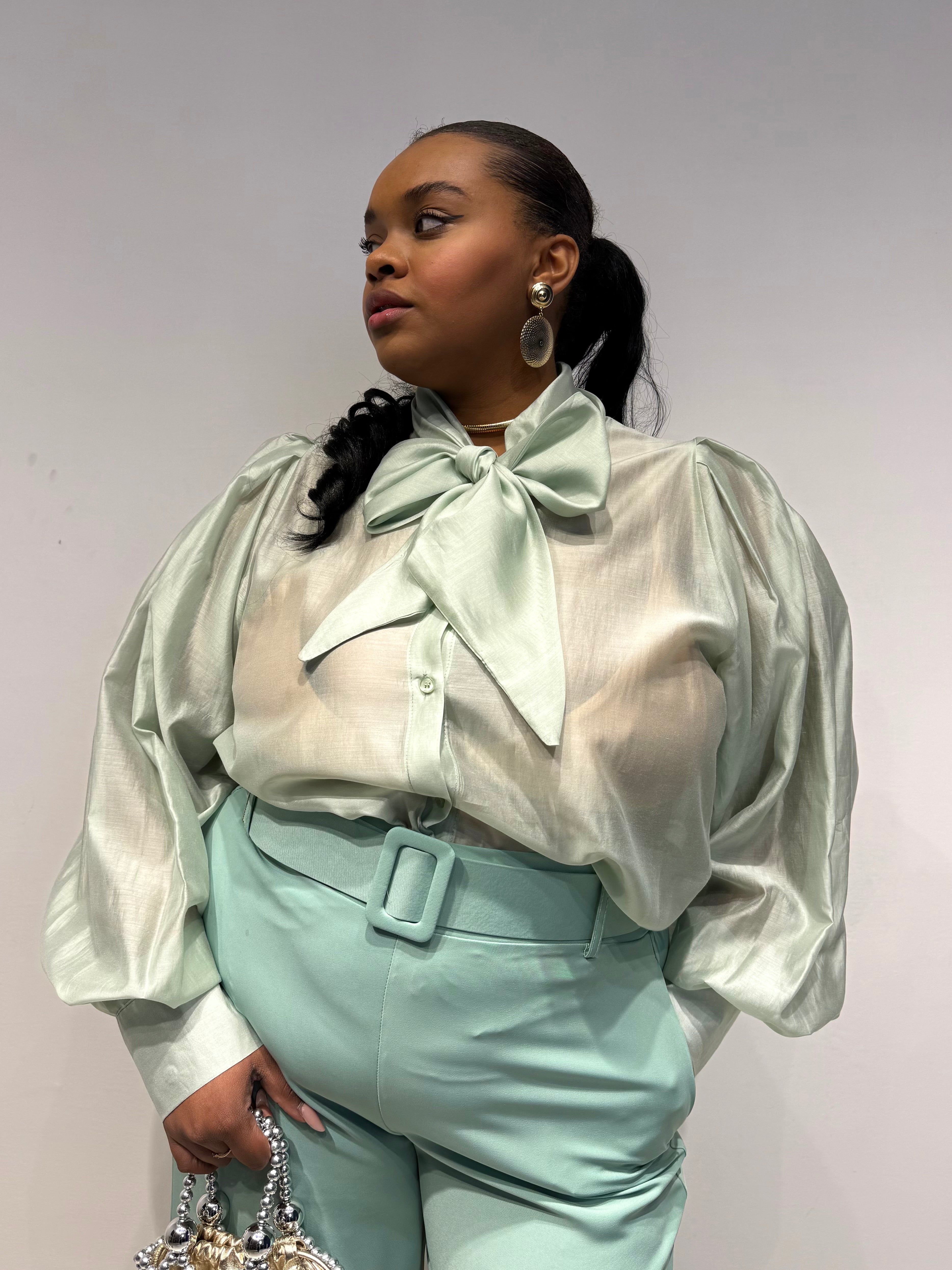 Camicia Flake Verde Salvia