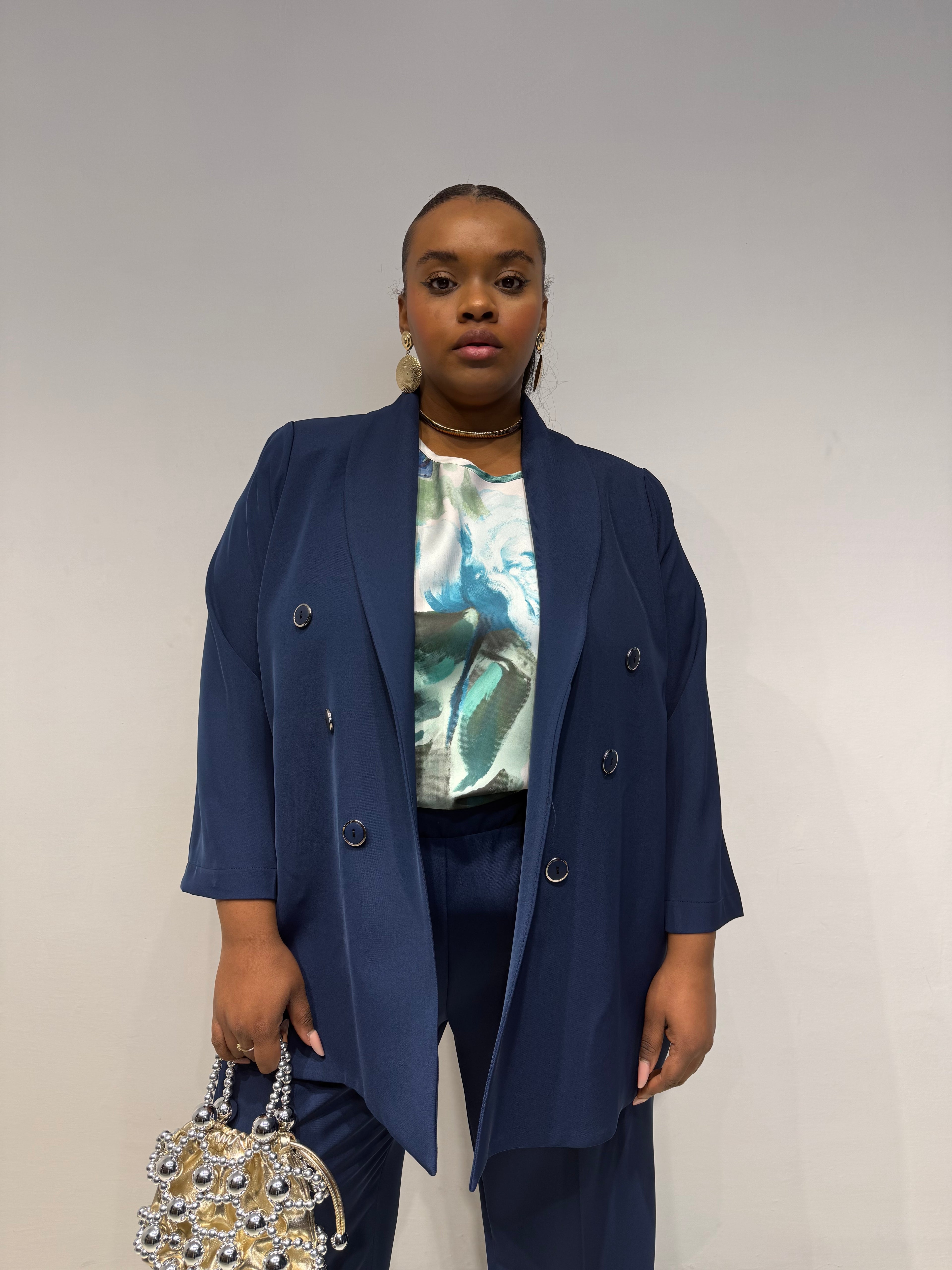 Blusa Flower Verde/Blu