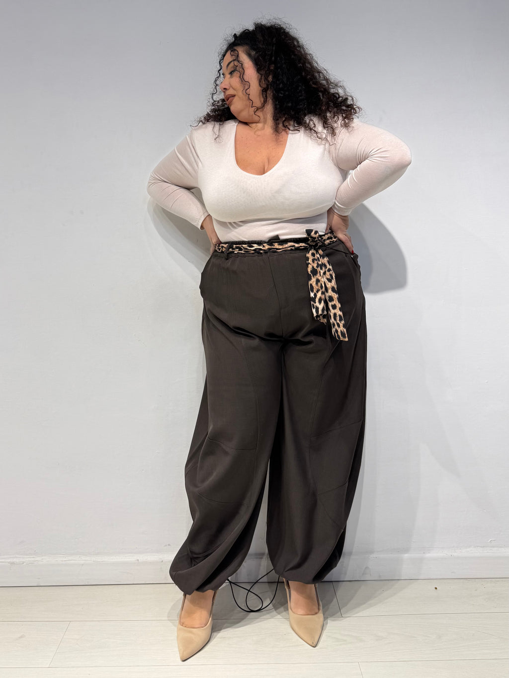 Pantaloni Balloon Animalier Testa Di Moro