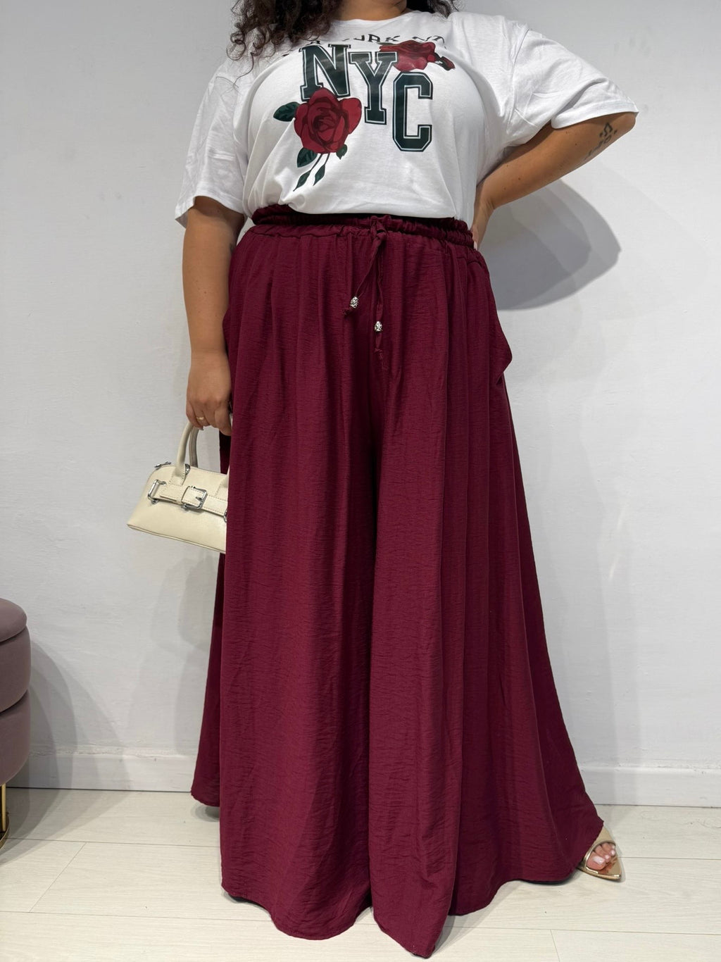Pantaloni Melany Bordeaux