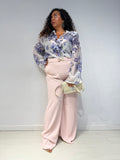 Camicia spalline Flowers Viola