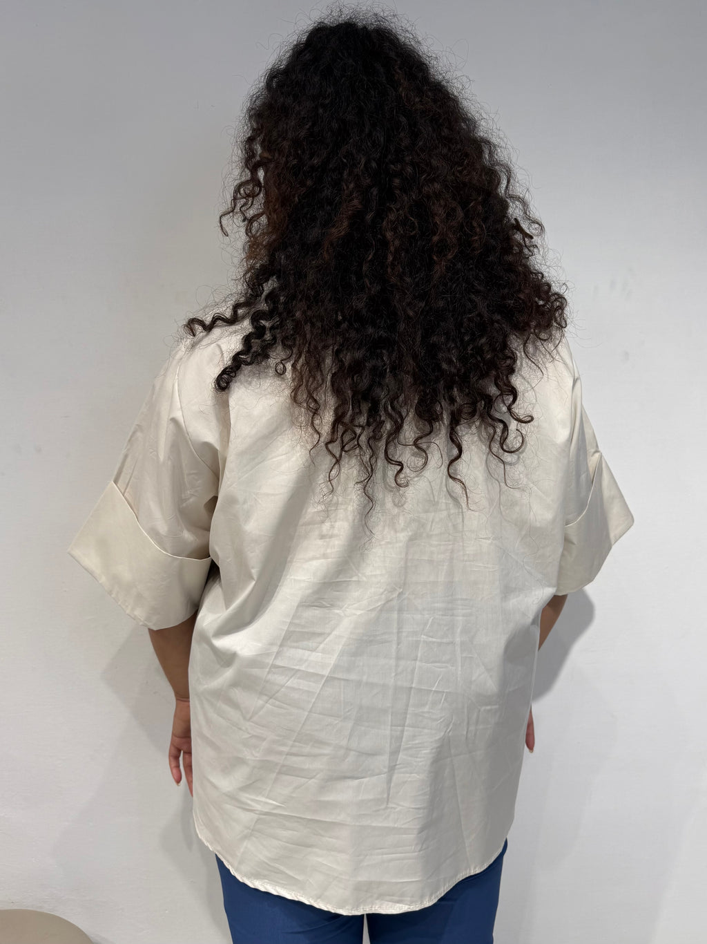 Camicia Bottone Beige