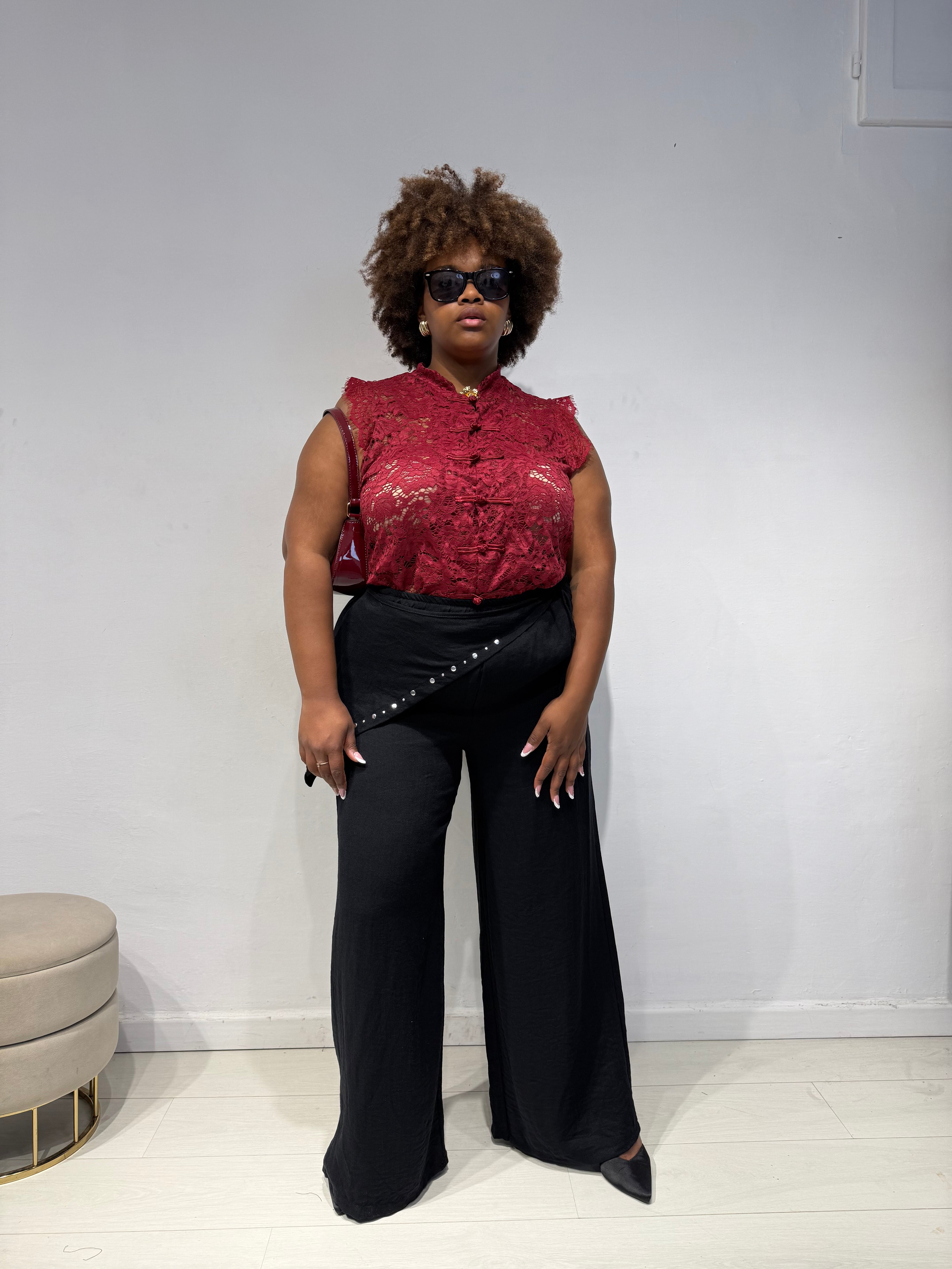 Pantaloni Bandana Nero