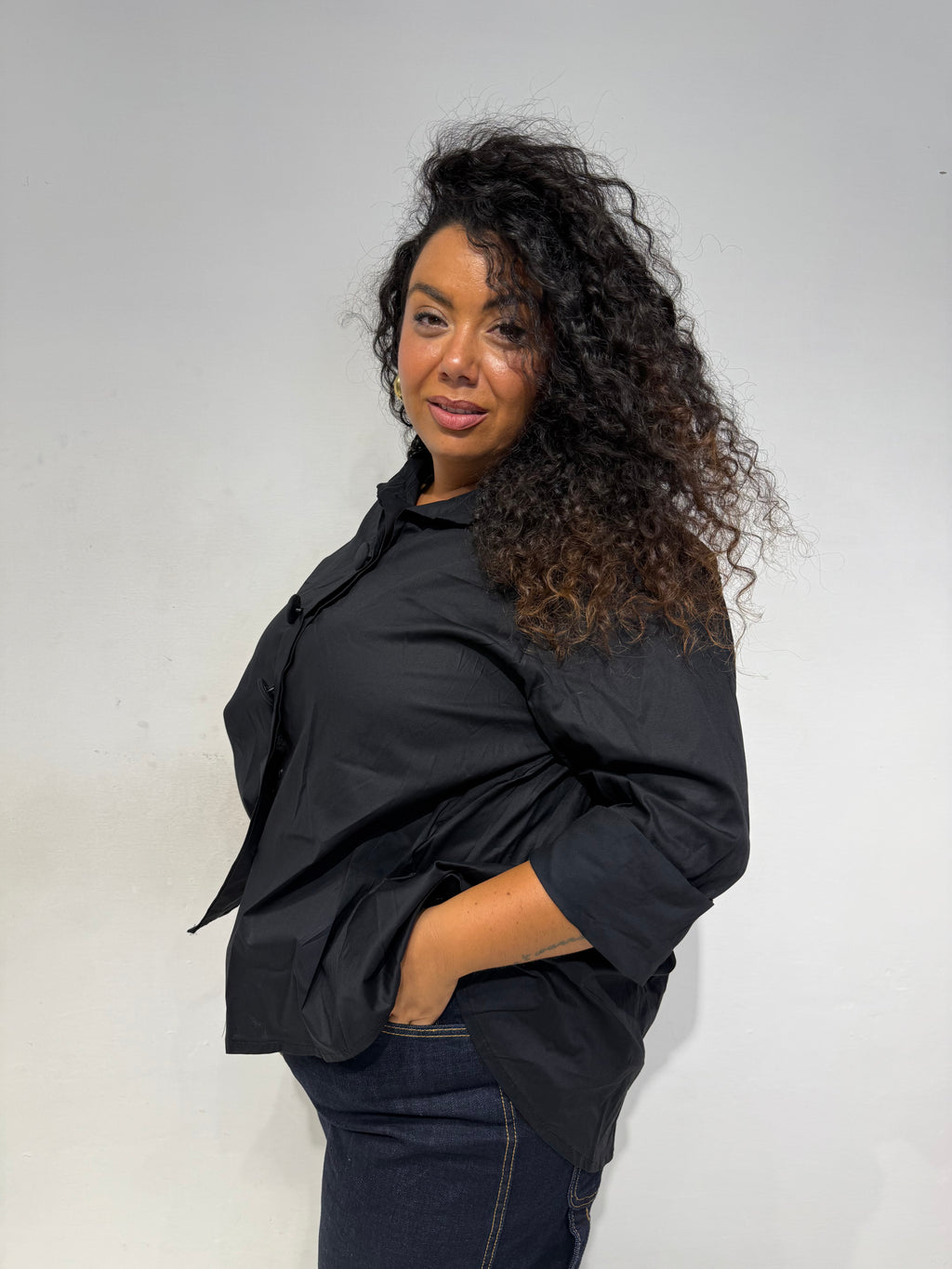 Camicia Buttons Nera