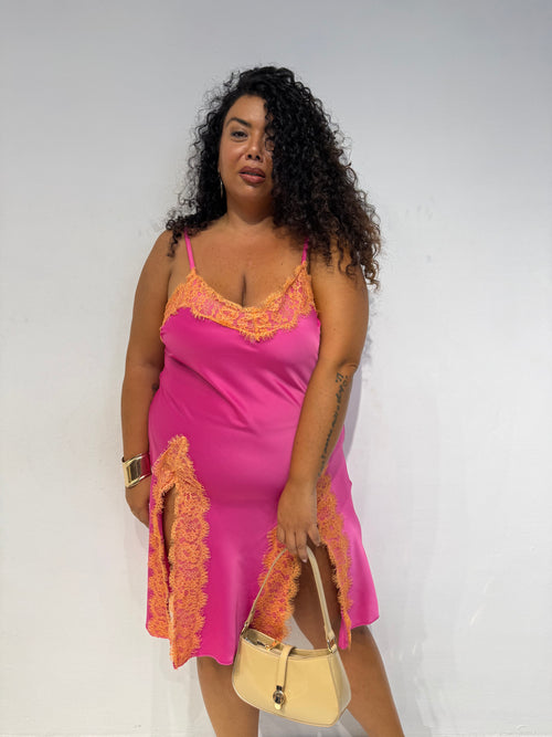 Abito Baby Doll Fucsia