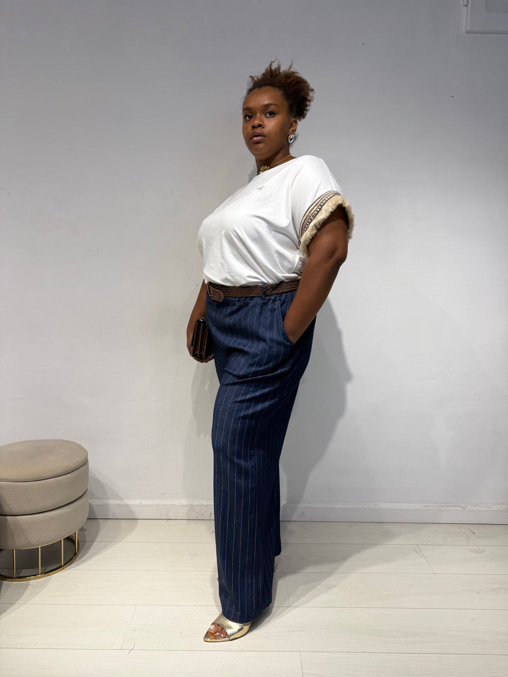 Jeans Chambray Gessato