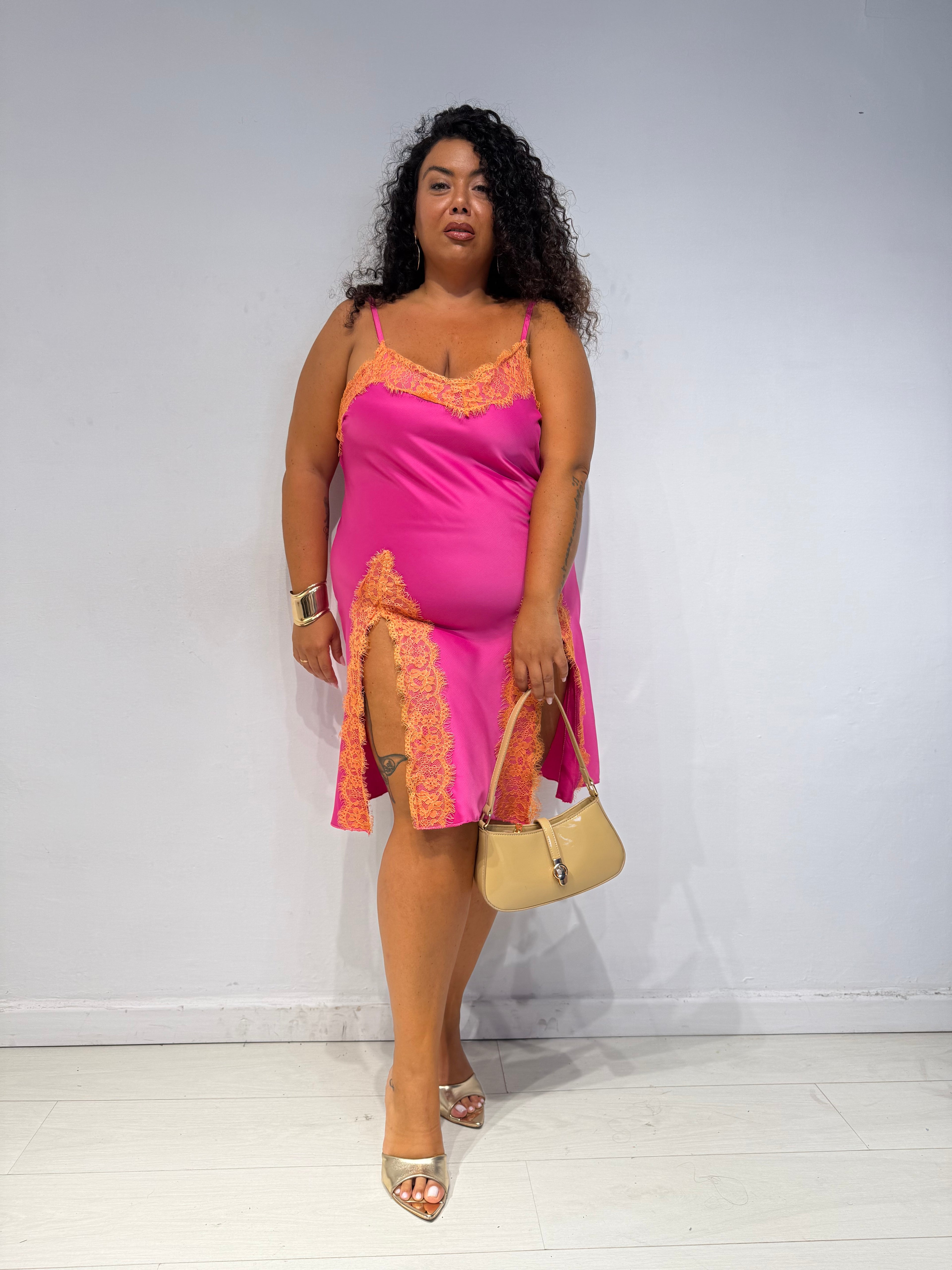 Abito Baby Doll Fucsia