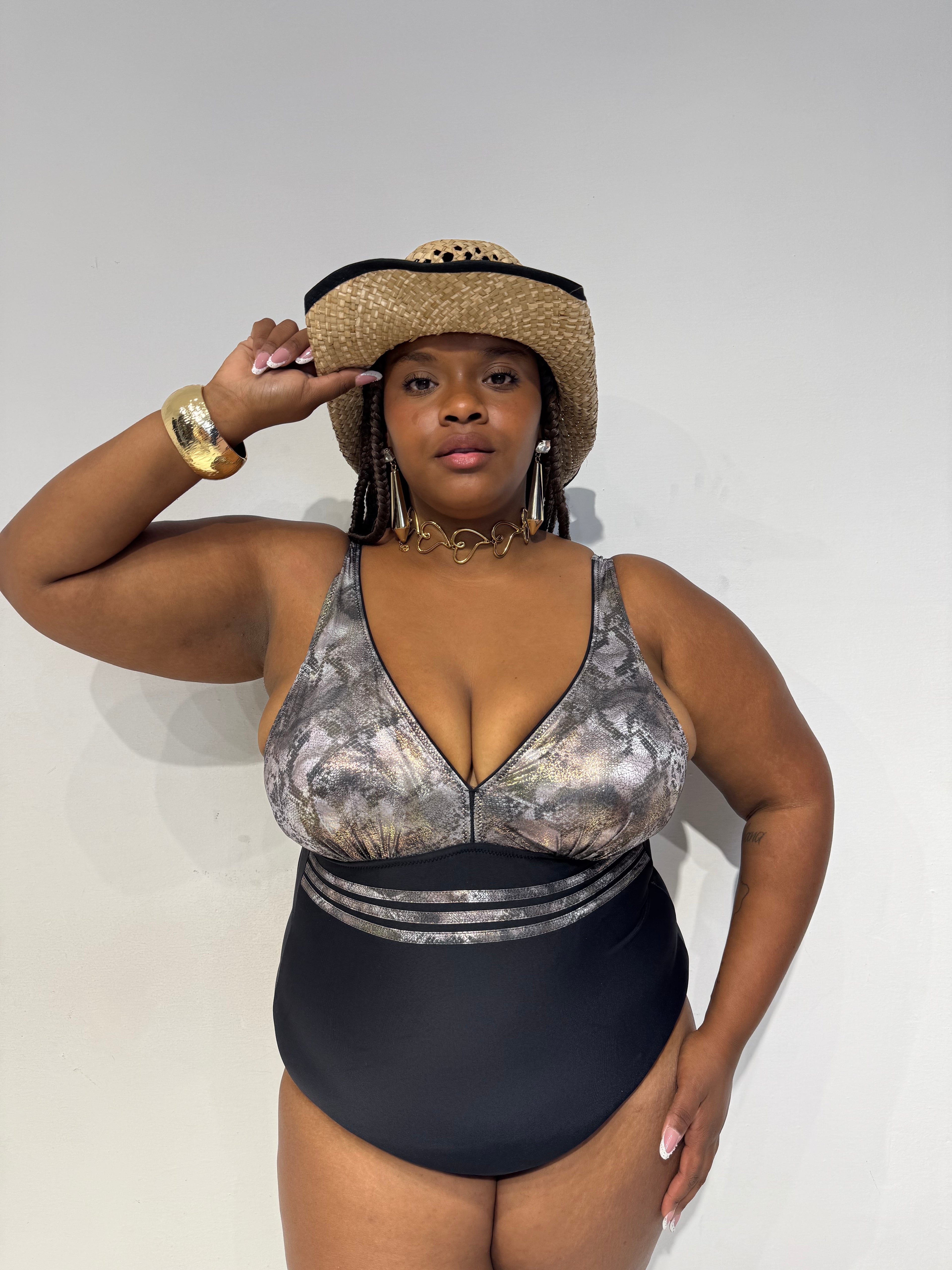 Monokini Piton Nero