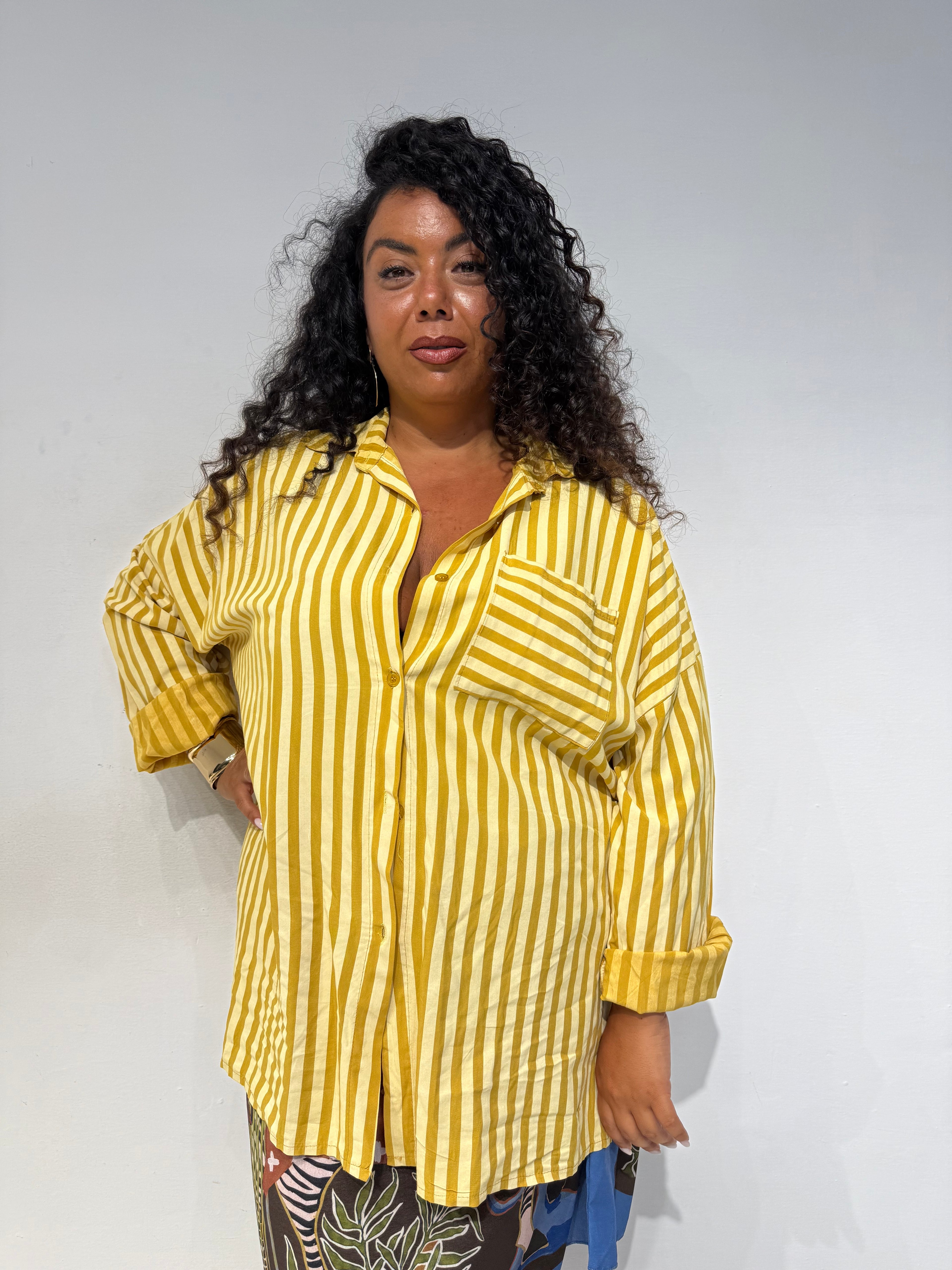 Camicia a righe Gialla