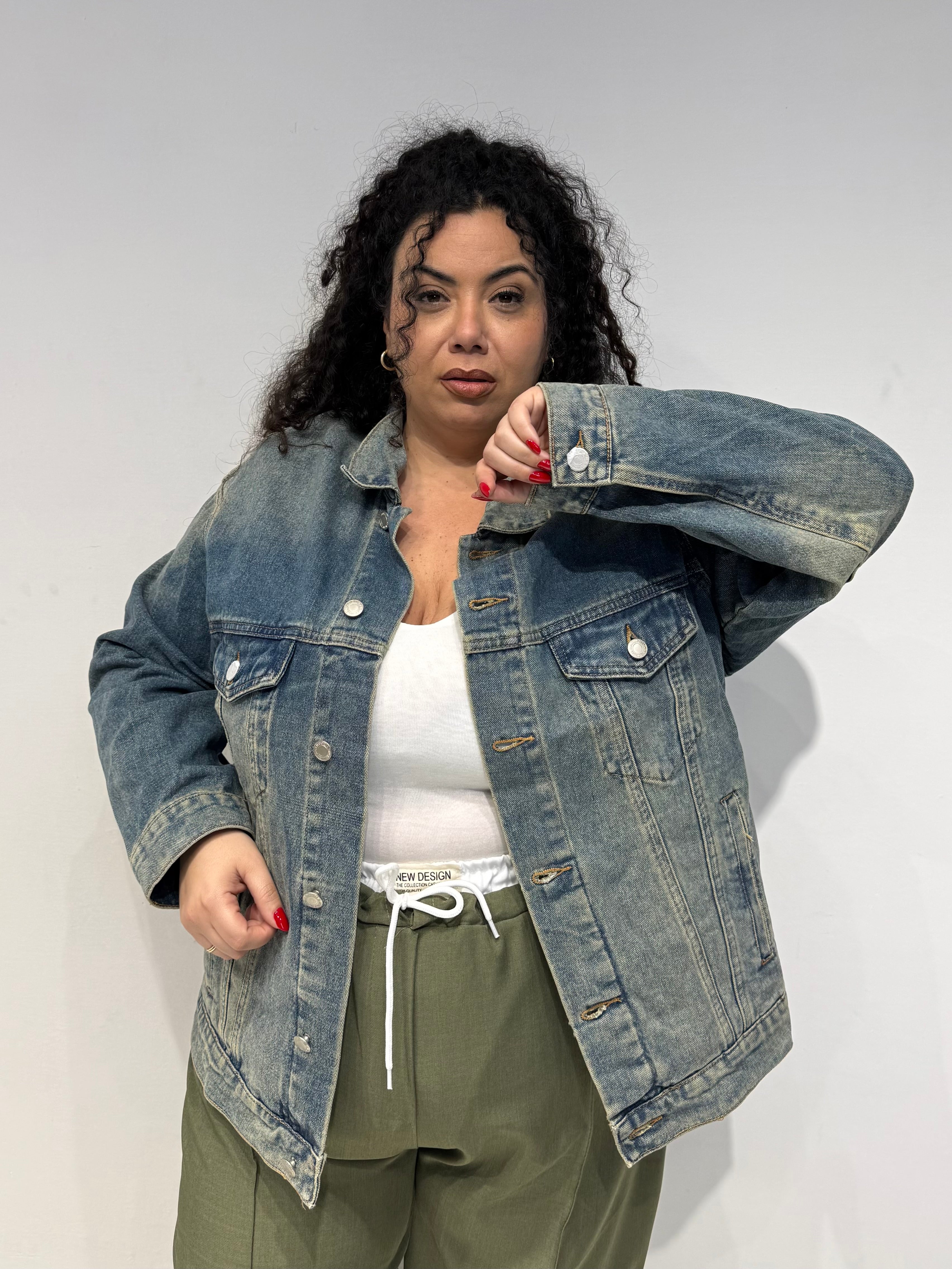 Giubbino Denim Sabbiato