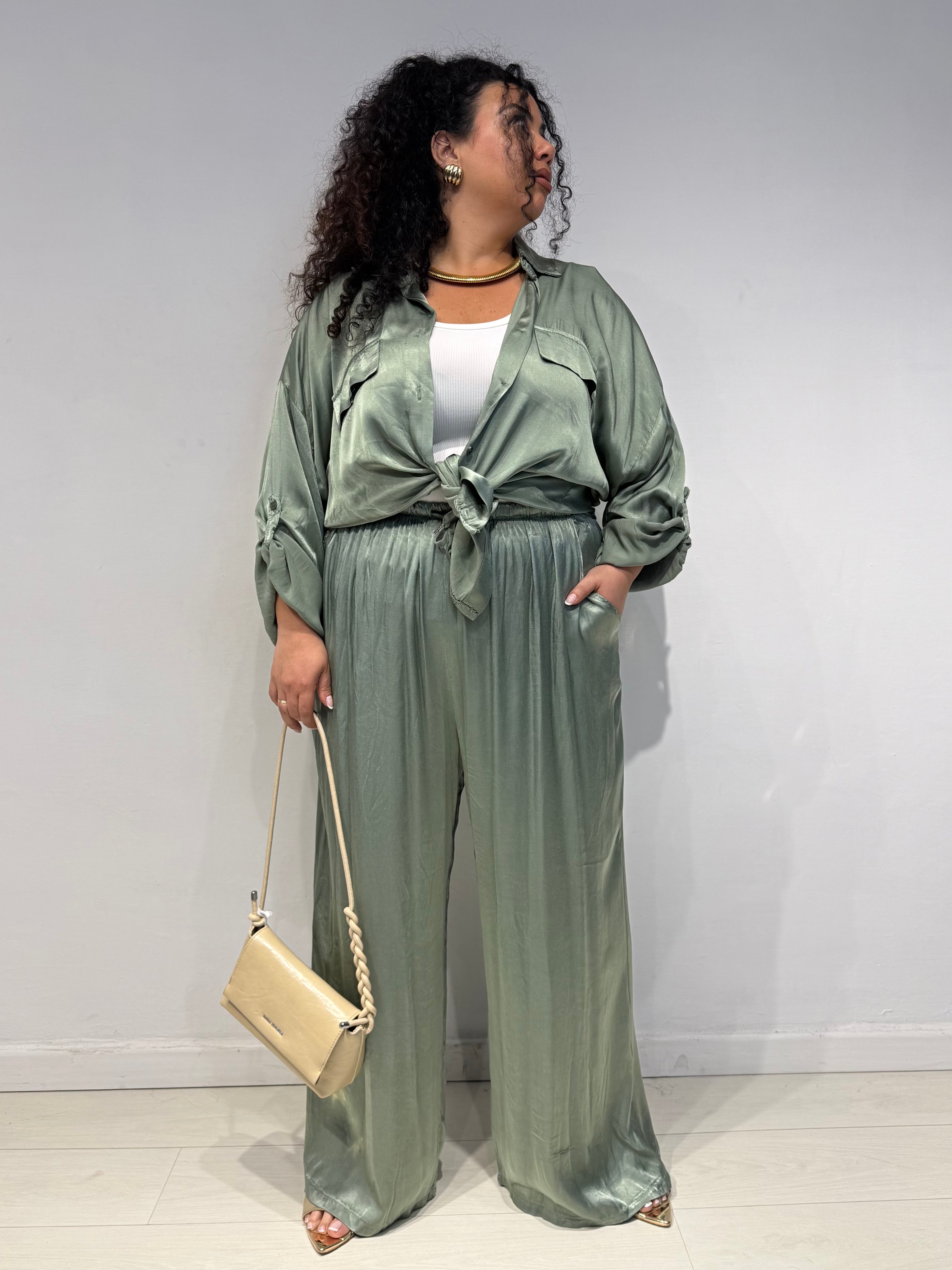 Coordinato Satine Verde Militare