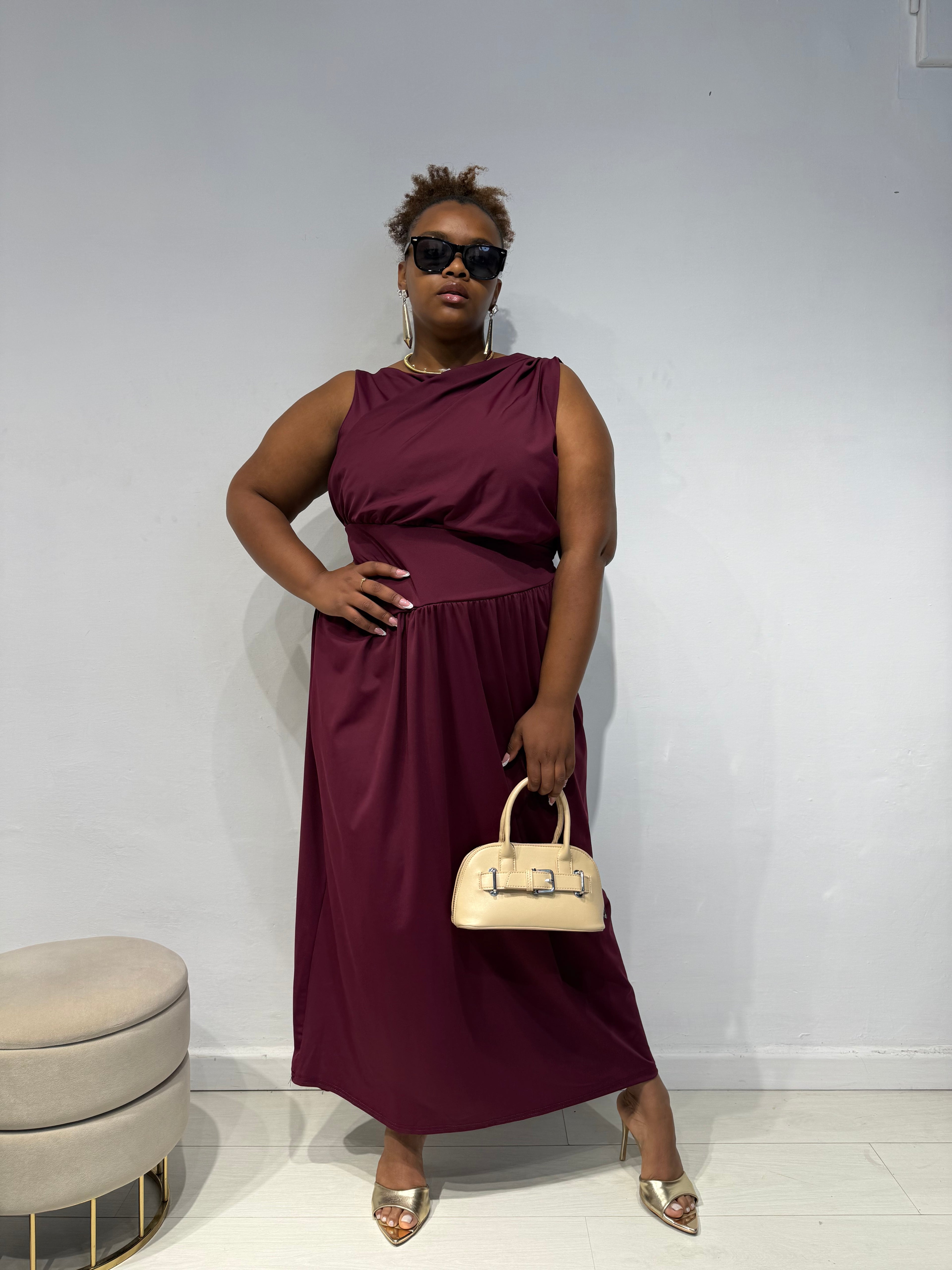 Abito Lorena Bordeaux