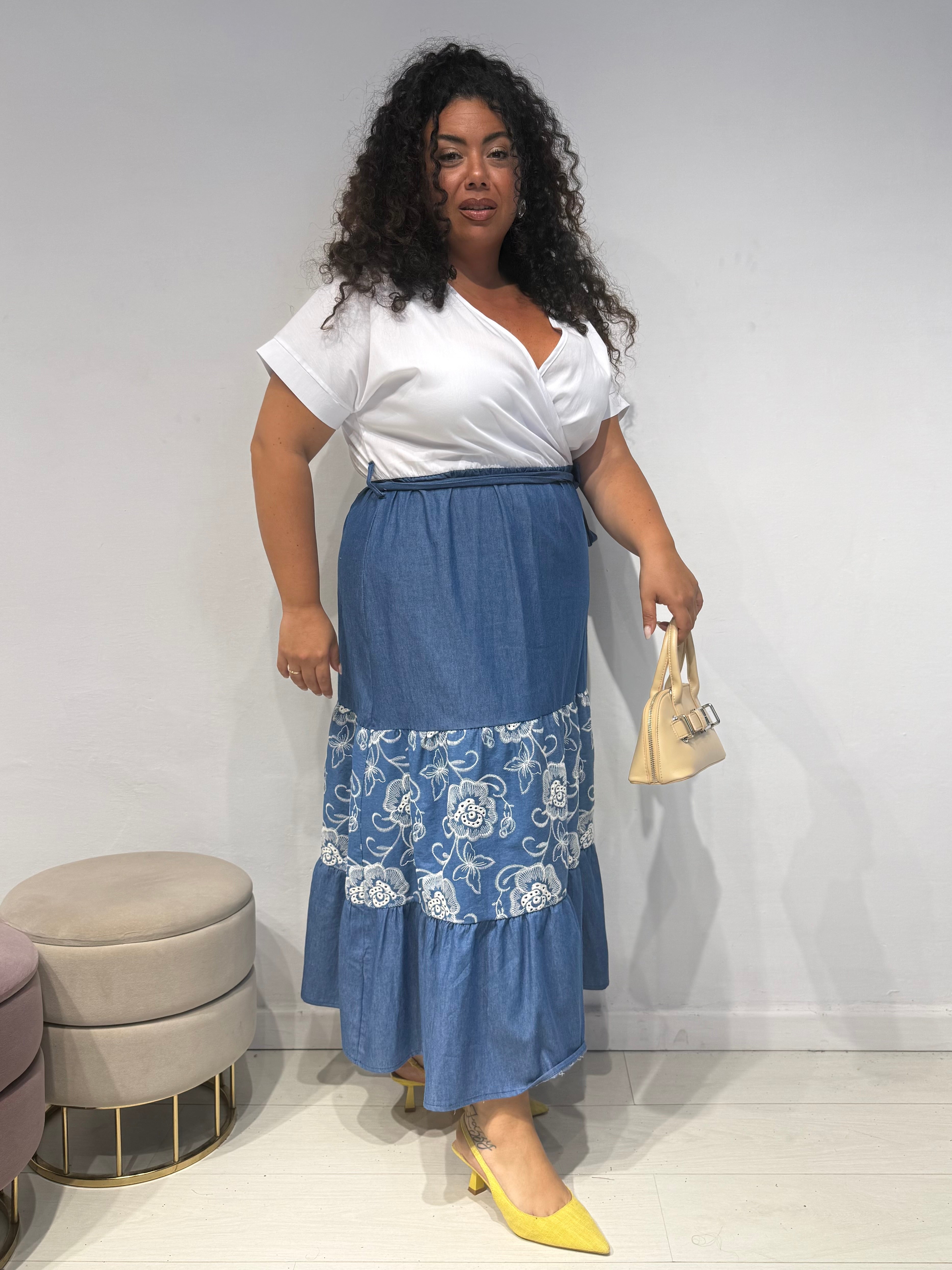 Abito Jeans Bicolor