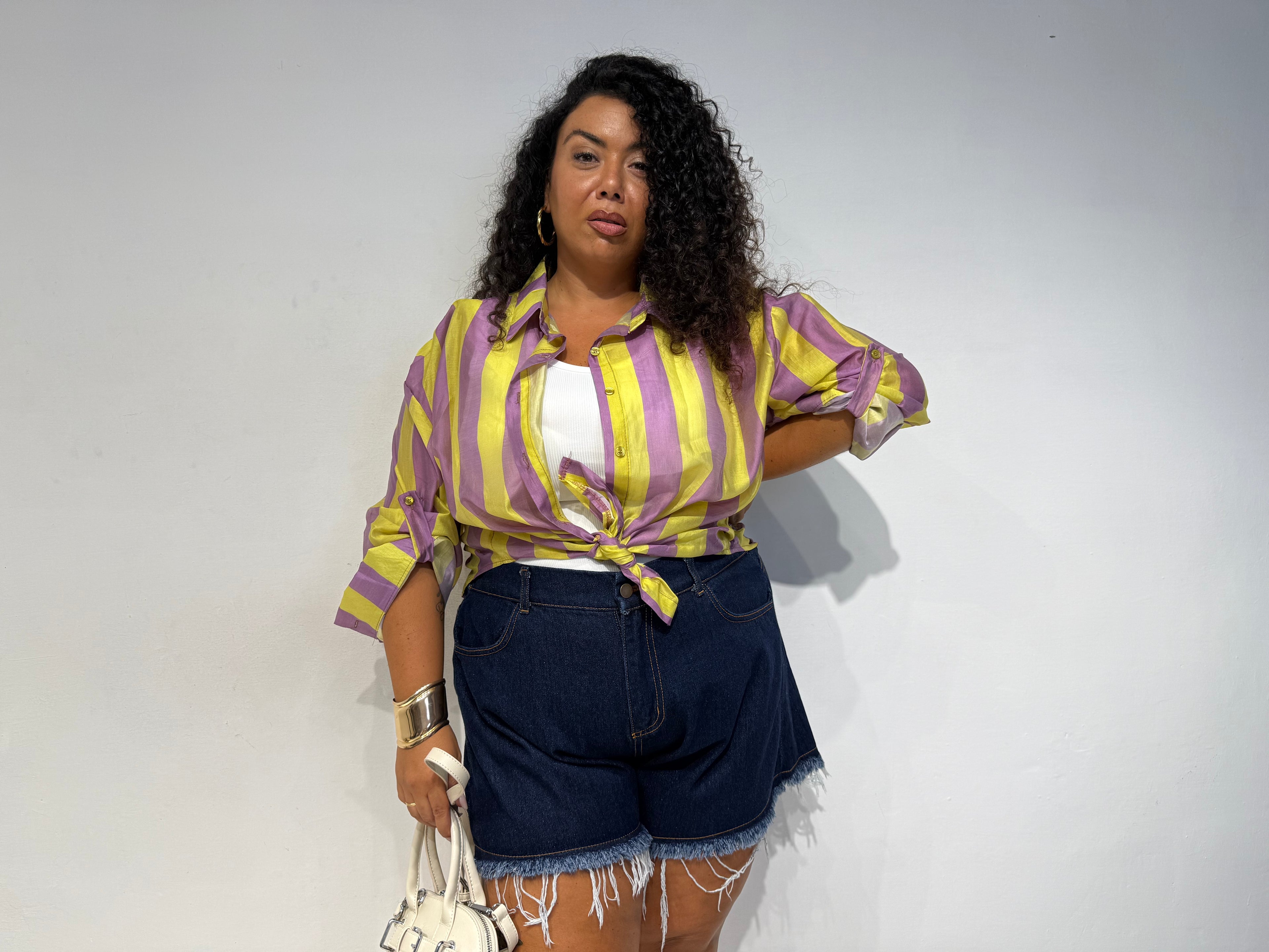 Camicia Righe Lime