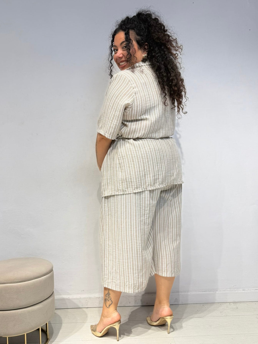 Coordinato Mille Righe Beige