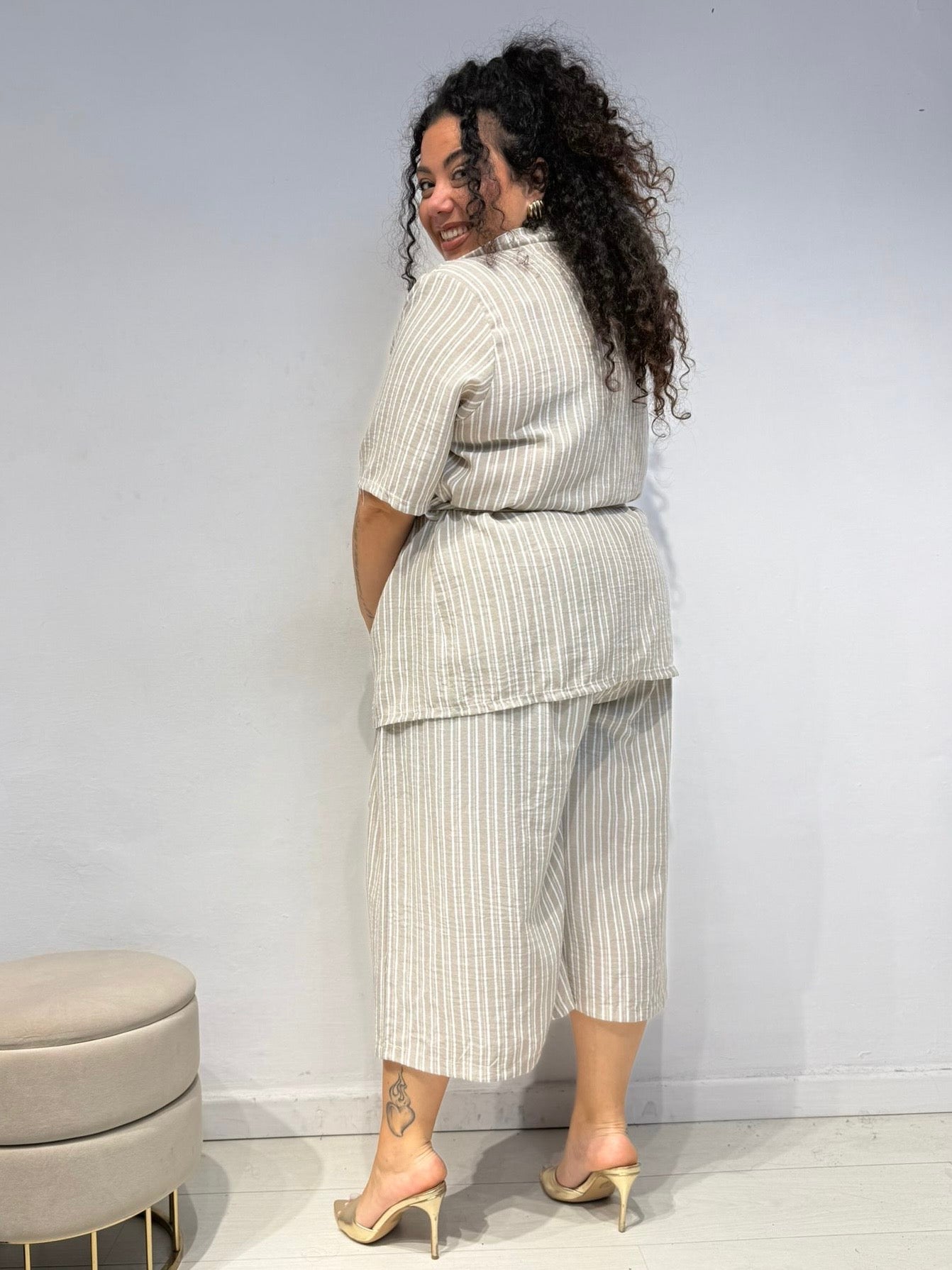 Coordinato Mille Righe Beige