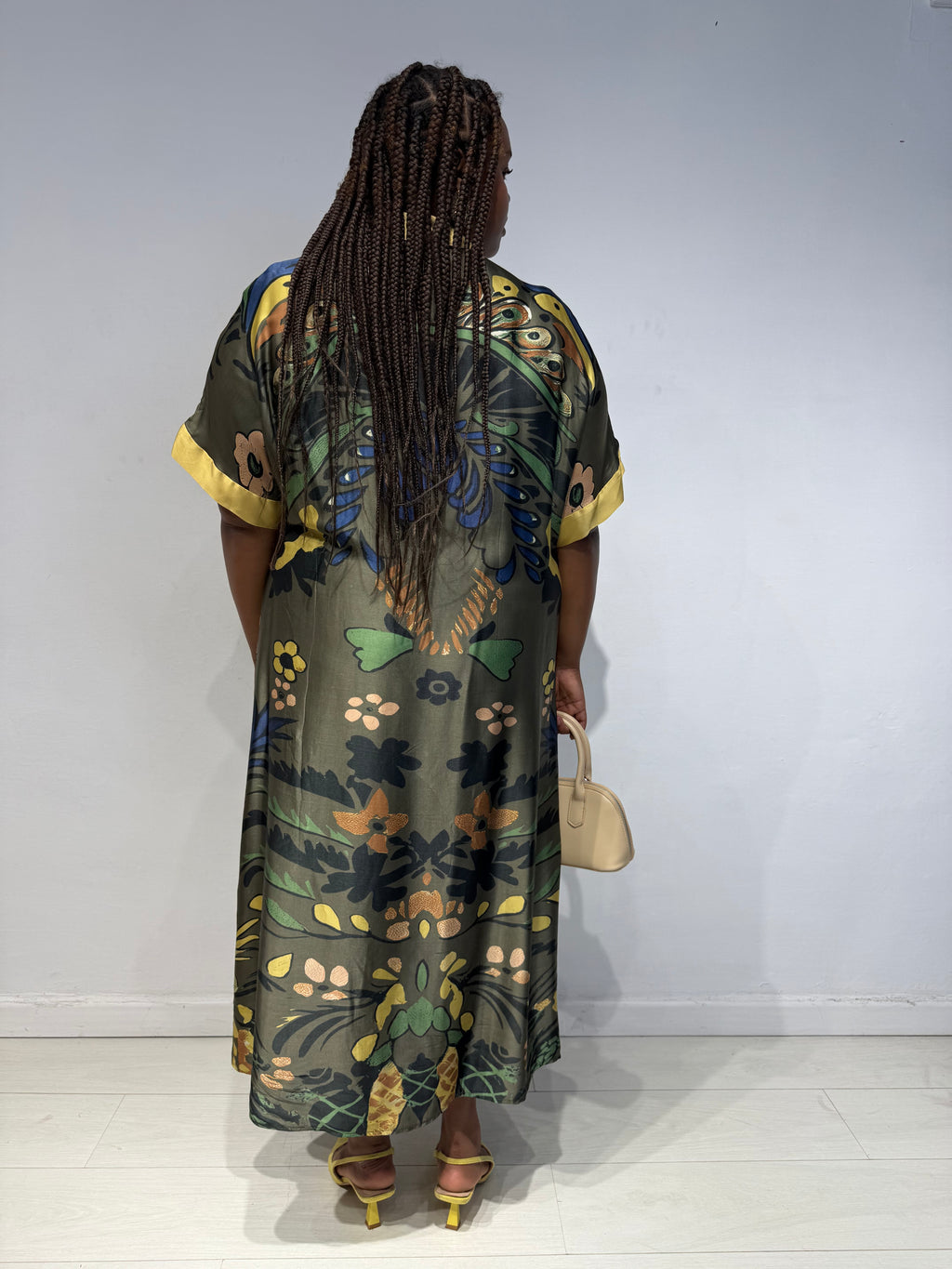 Abito Flower Maxi Verde