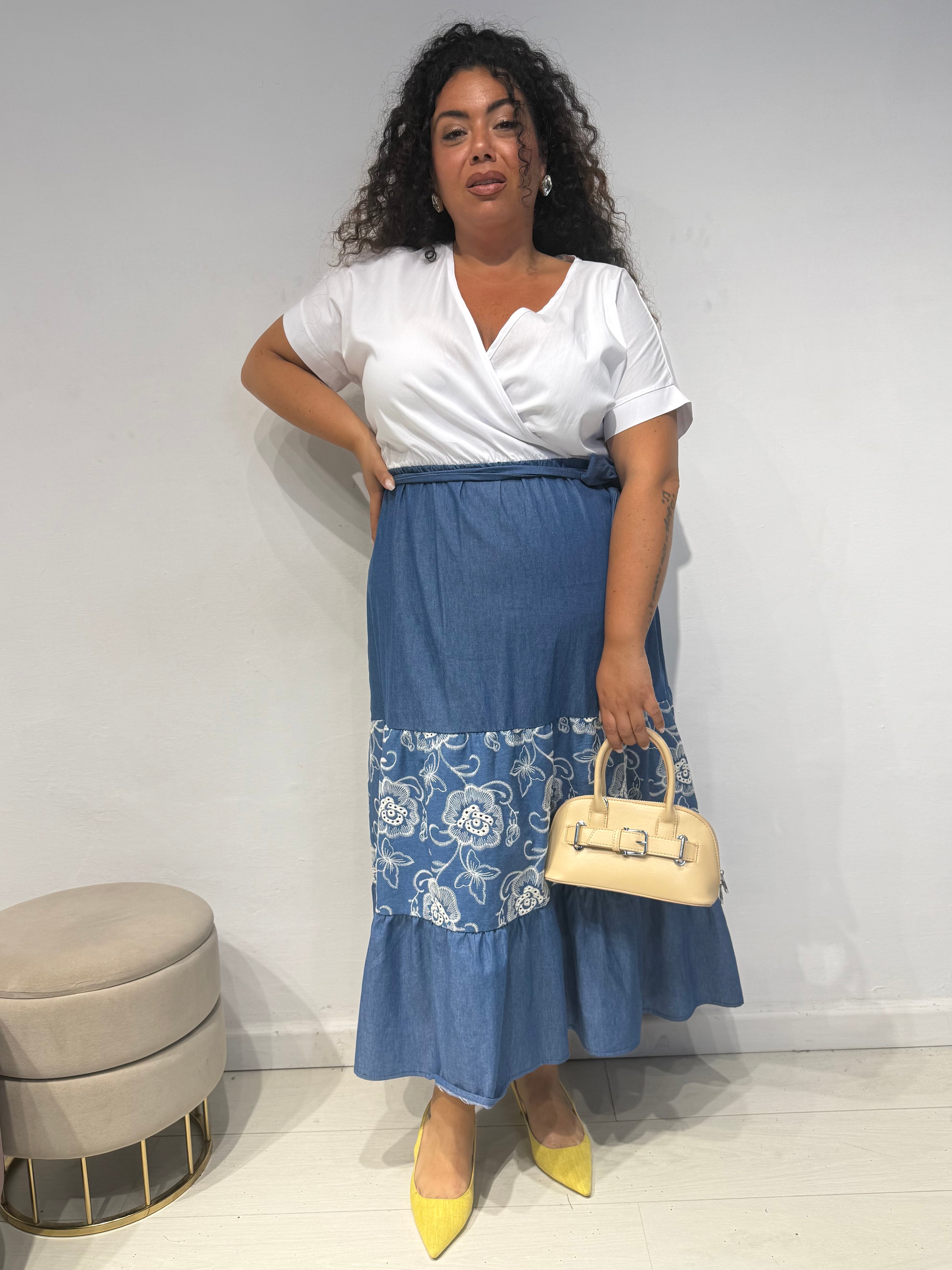 Abito Jeans Bicolor