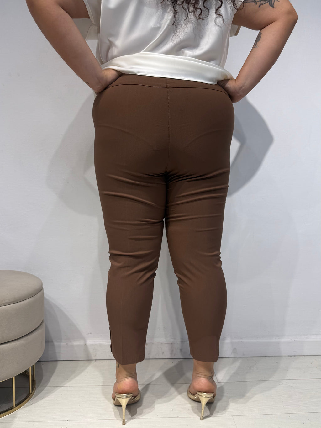 Pantaloni Cotone Bottoni Testa di Moro