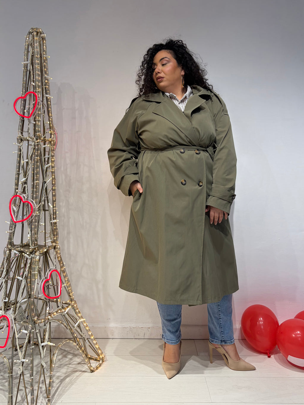 Trench London Verde Militare