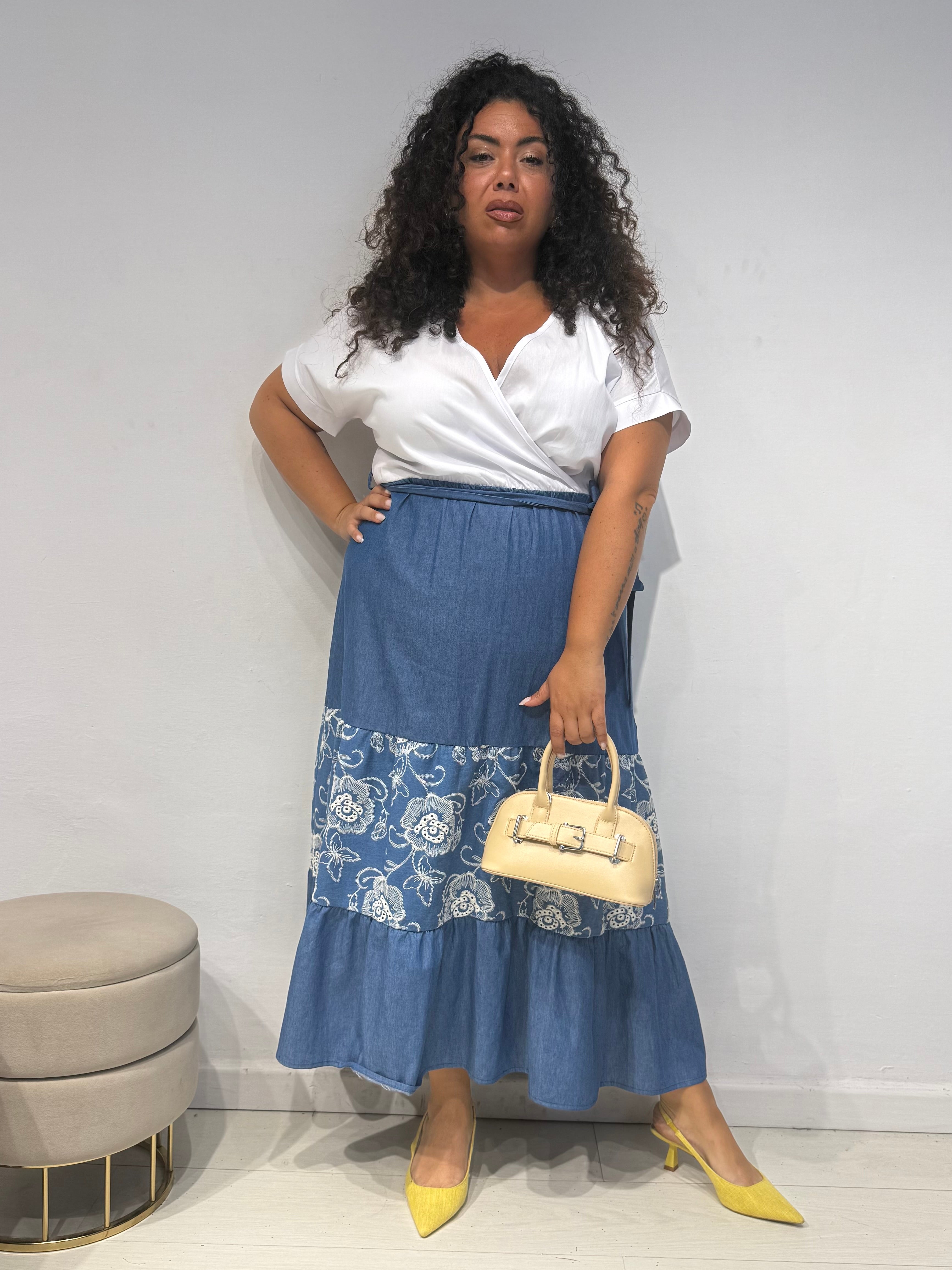 Abito Jeans Bicolor